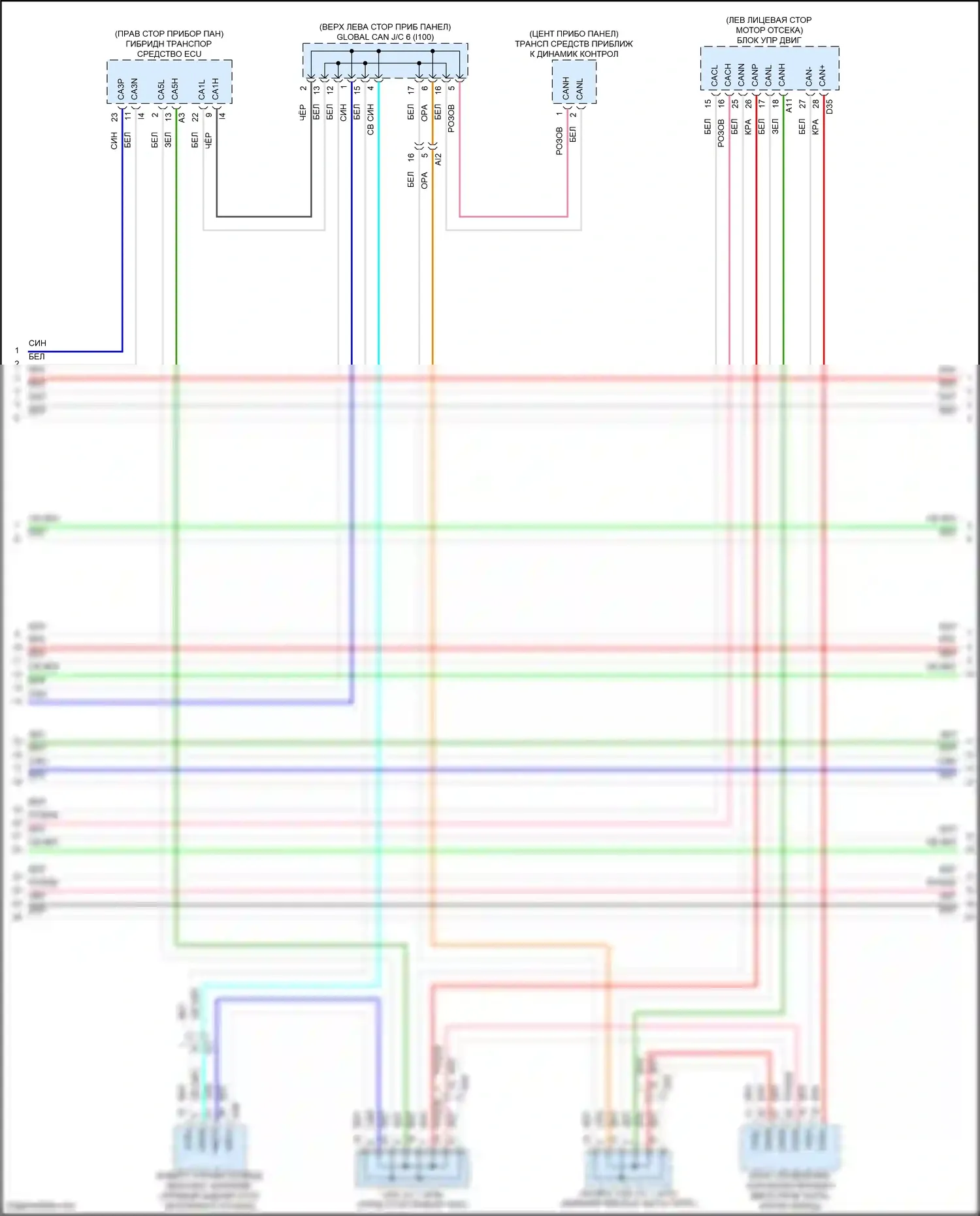 Tundra Toyota III (2021-2024): Can шина электросхема, гибридная (5 из 8) 