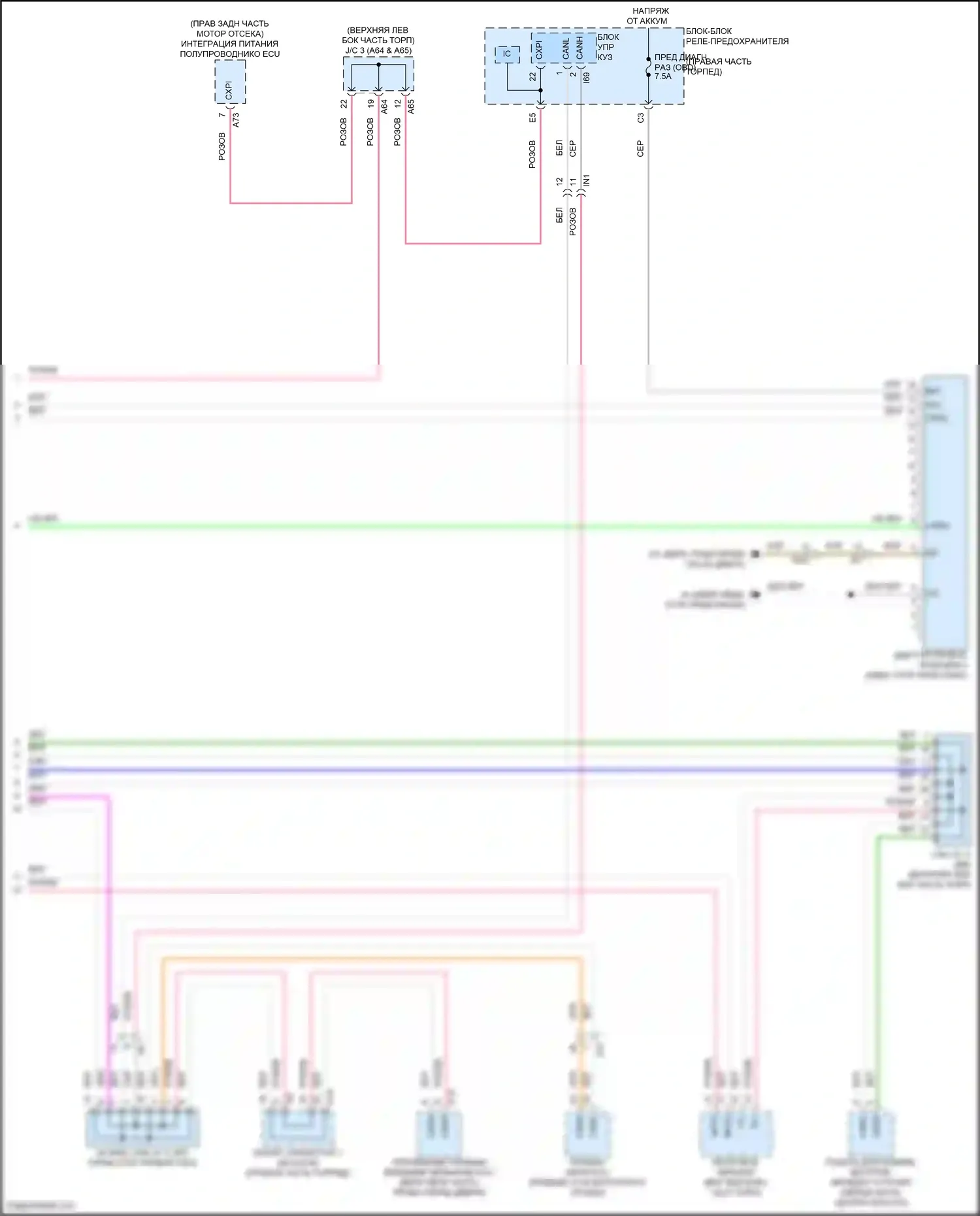 Tundra Toyota III (2021-2024): Can шина электросхема, гибридная (8 из 8) 