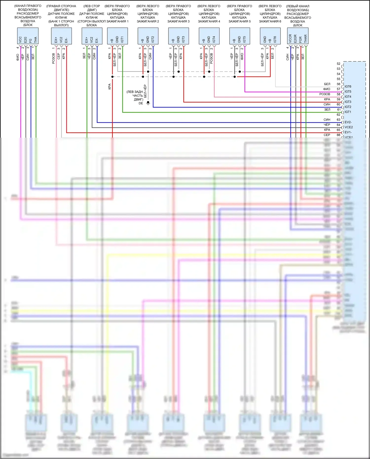 Tundra Toyota III (2021-2024): Электросхема двигателя 3.4l турбогибрид, электросхема органов управления двигателем (8 из 8) 