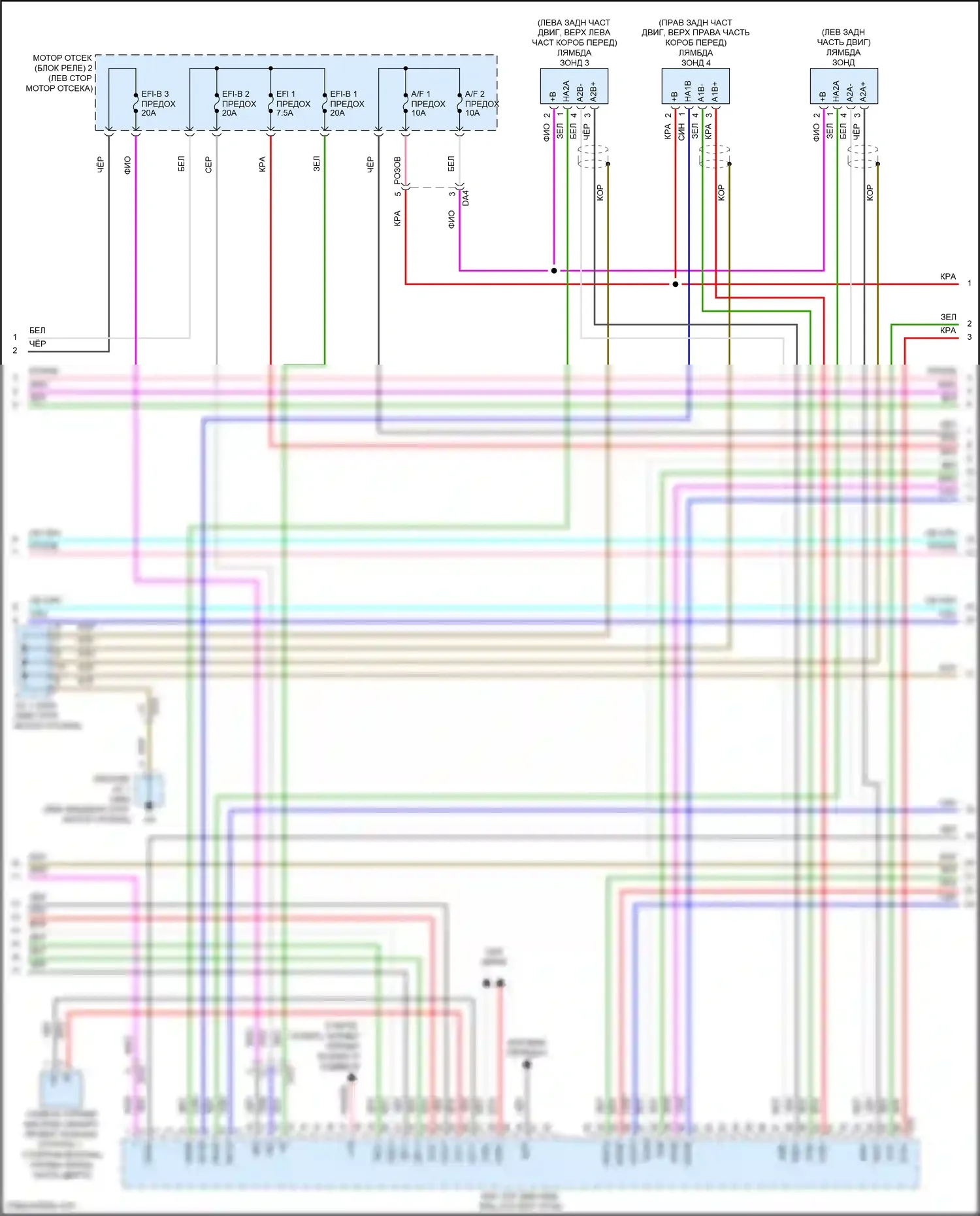 Tundra Toyota III (2021-2024): Электросхема двигателя 3,4л турбо (3 из 9) 