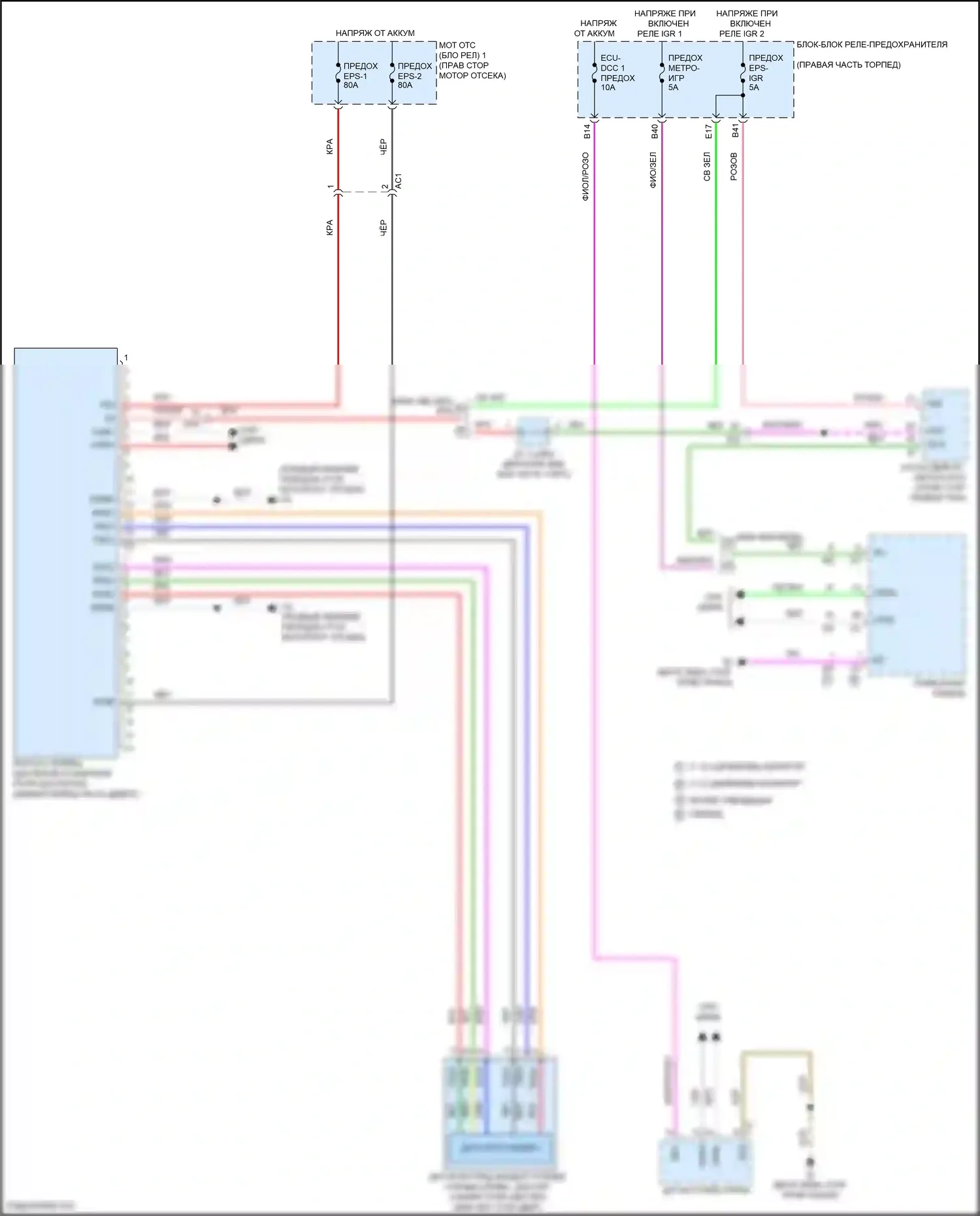 Tundra Toyota III (2021-2024): Электросхема электроусилителя руля 