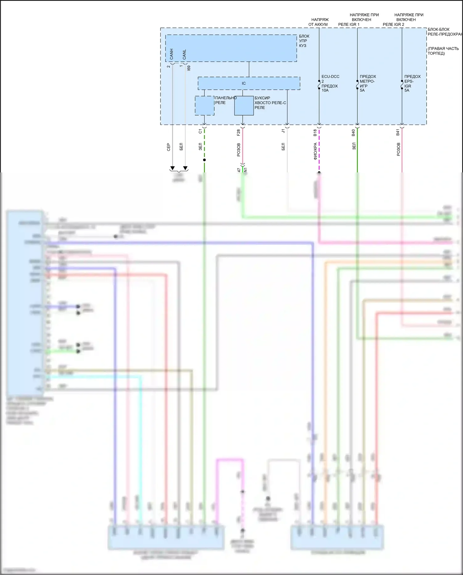 Tundra Toyota III (2021-2024): Электросхема буксировки прицепа (1 из 2) 