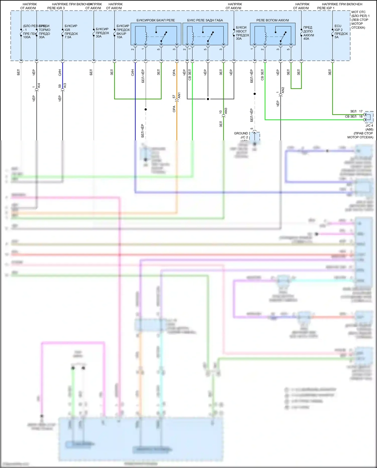 Tundra Toyota III (2021-2024): Электросхема буксировки прицепа (2 из 2) 