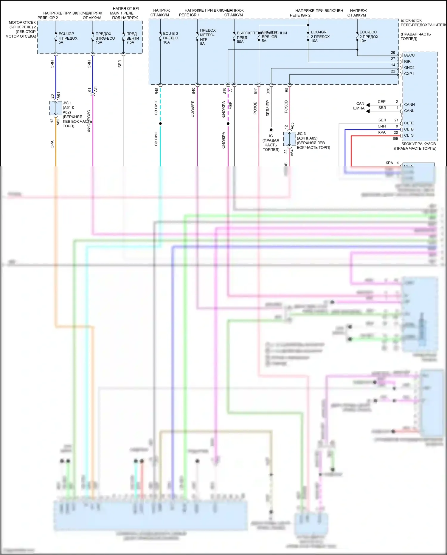 Tundra Toyota III (2021-2024): Электросхема климат контроля (2 из 4) 
