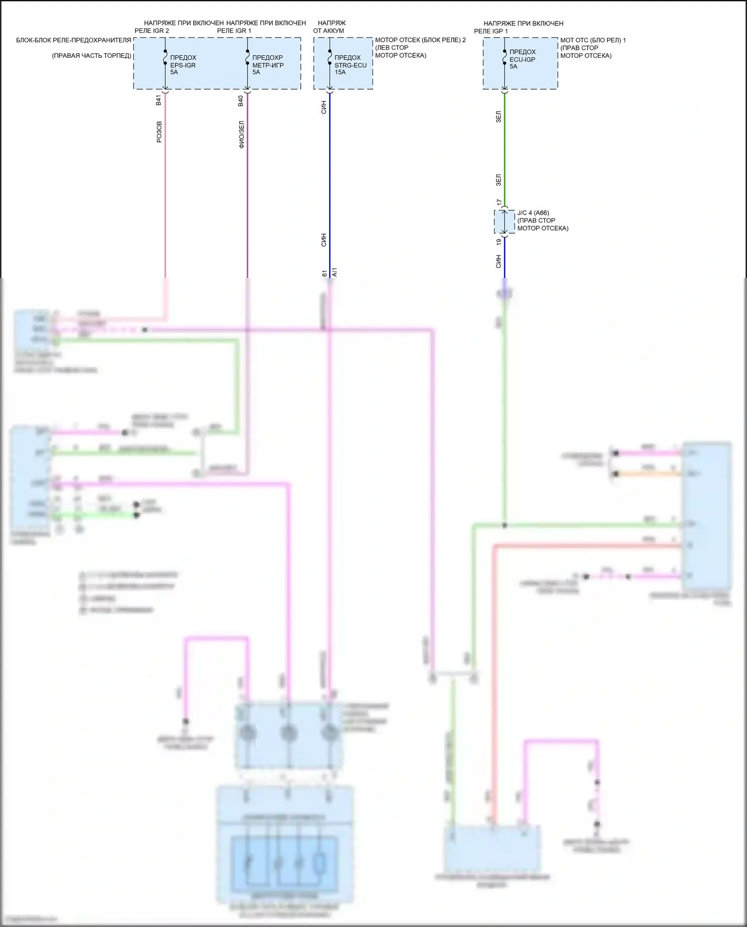 Tundra Toyota III (2021-2024): Электросхема рулевого колеса с подогревом 