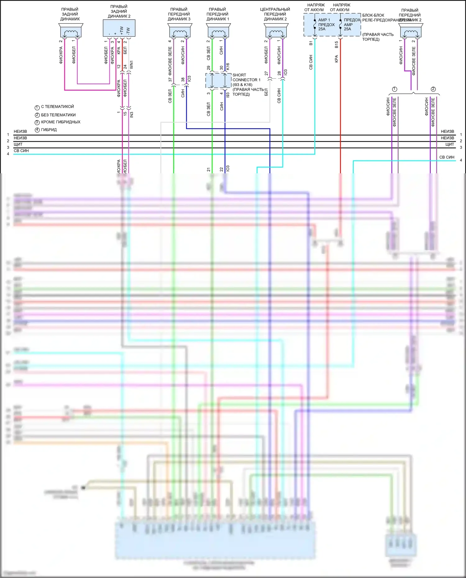 Tundra Toyota III (2021-2024): Электросхема навигации, с отдельным усилителем (4 из 6) 