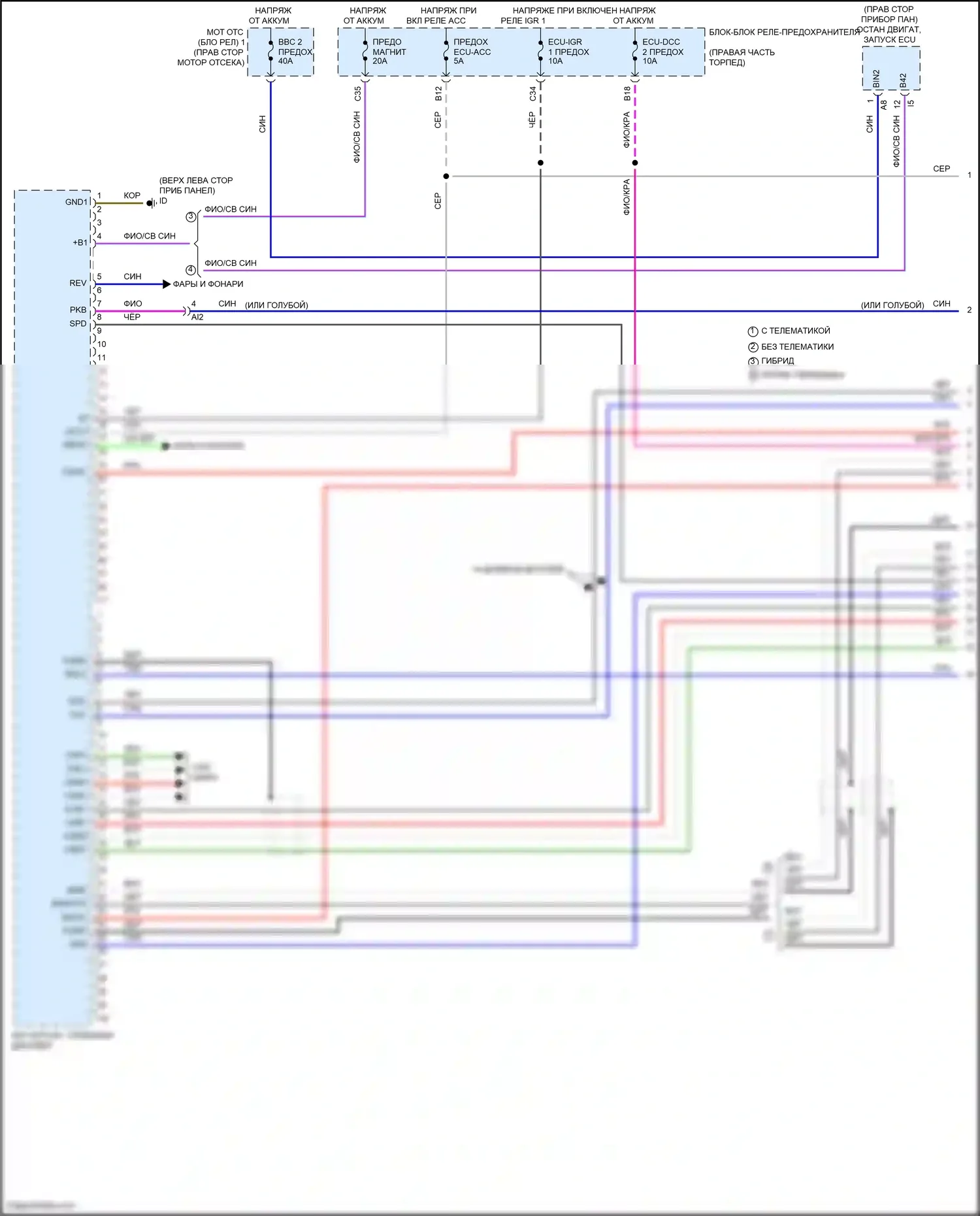 Tundra Toyota III (2021-2024): Электросхема навигации, со встроенным усилителем (1 из 4) 