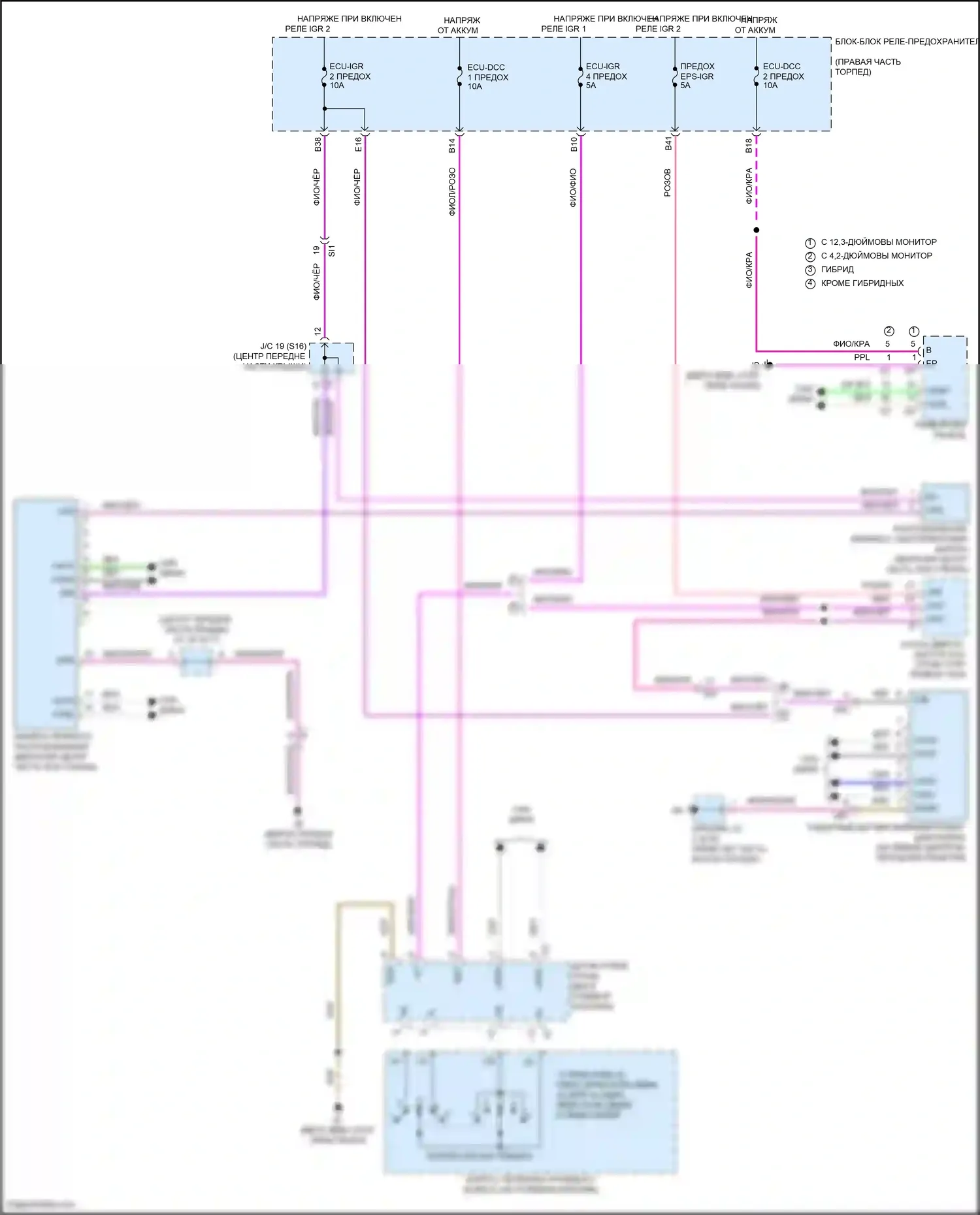 Tundra Toyota III (2021-2024): Электросхема сигнализации о выезде с полосы движения 