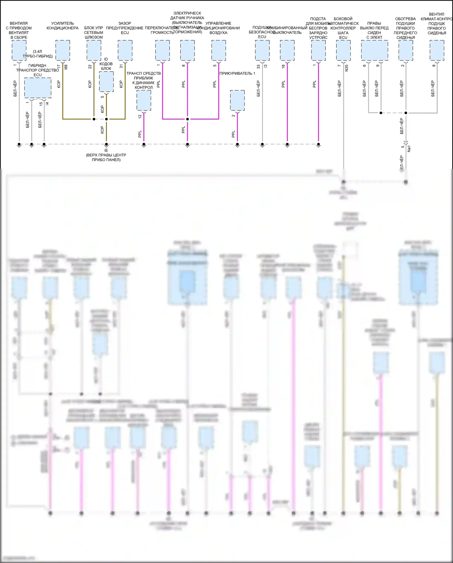 Tundra Toyota III (2021-2024): Электросхема разводки массы (5 из 6) 