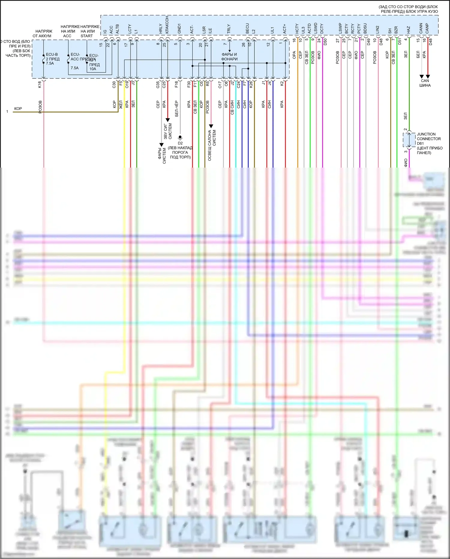 Venza Toyota I рестайлинг (2012-2017): Электросхема с защитой от взлома, с системой интеллектуальных ключей (2 из 4) 