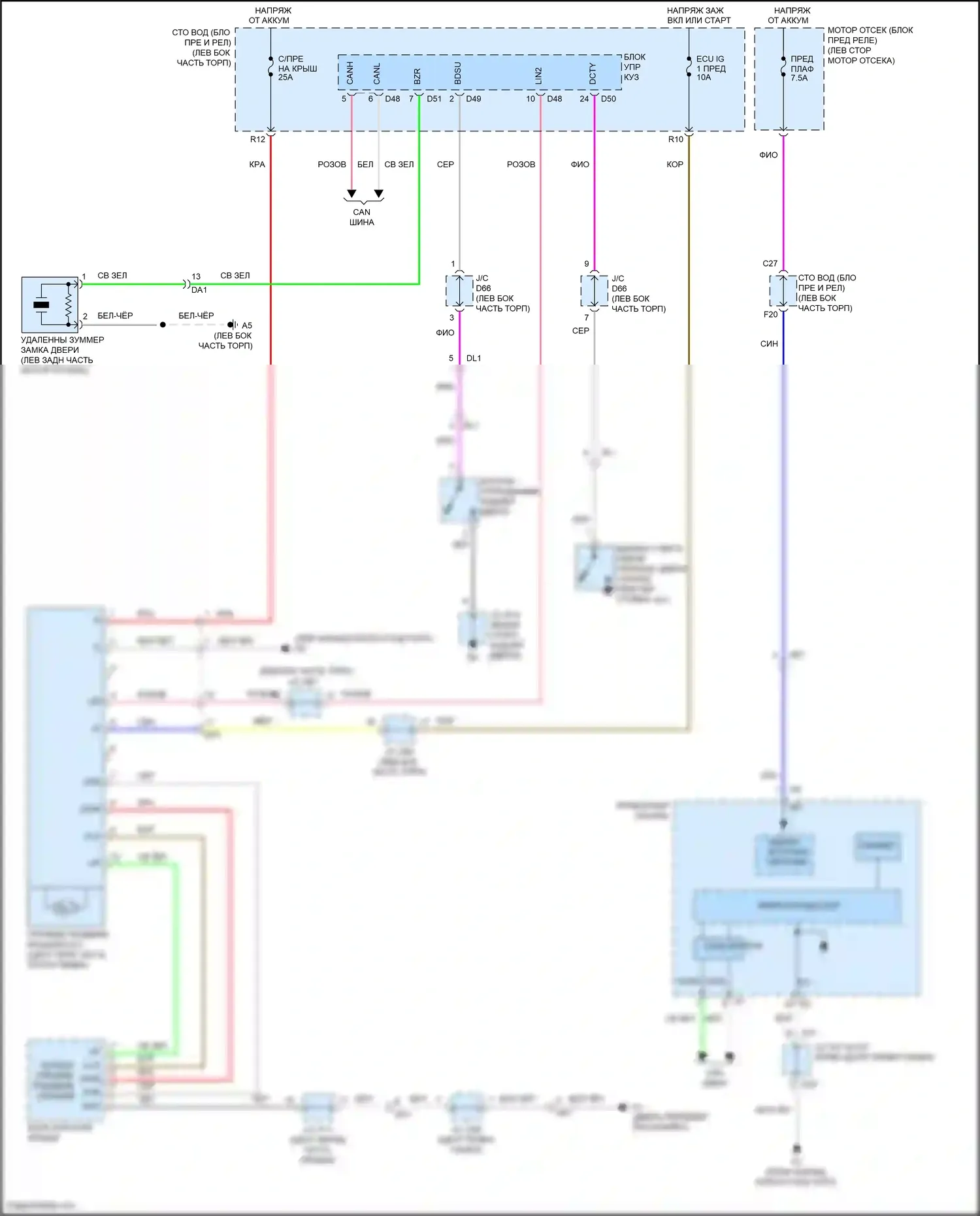 Venza Toyota I рестайлинг (2012-2017): Электросхема складной крыши/люка 
