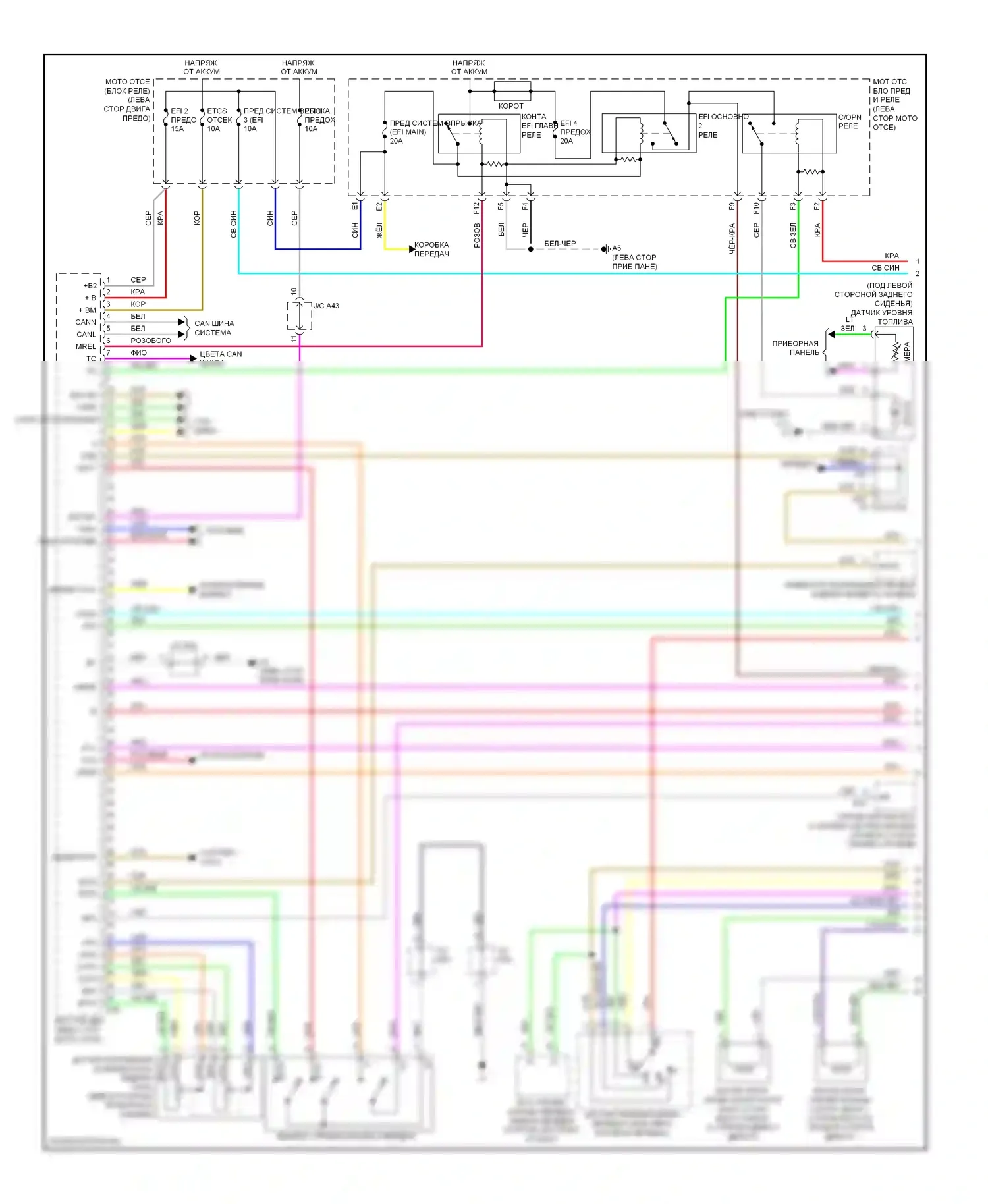 Venza Toyota I (2008-2012): Электросхема двигателя 2.7л (1 из 4) 