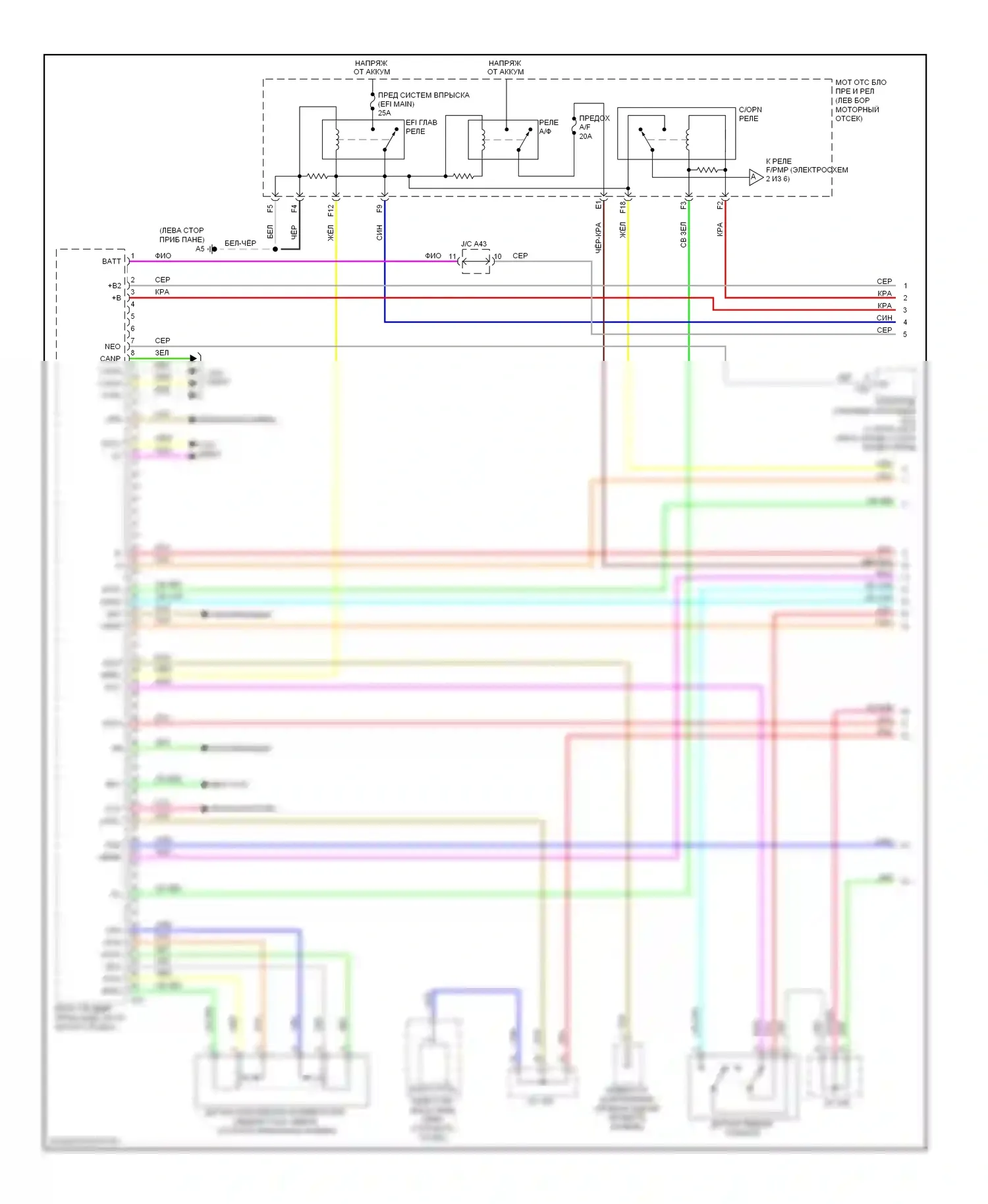 Venza Toyota I (2008-2012): Электросхема двигателя 3.5l (1 из 6) 