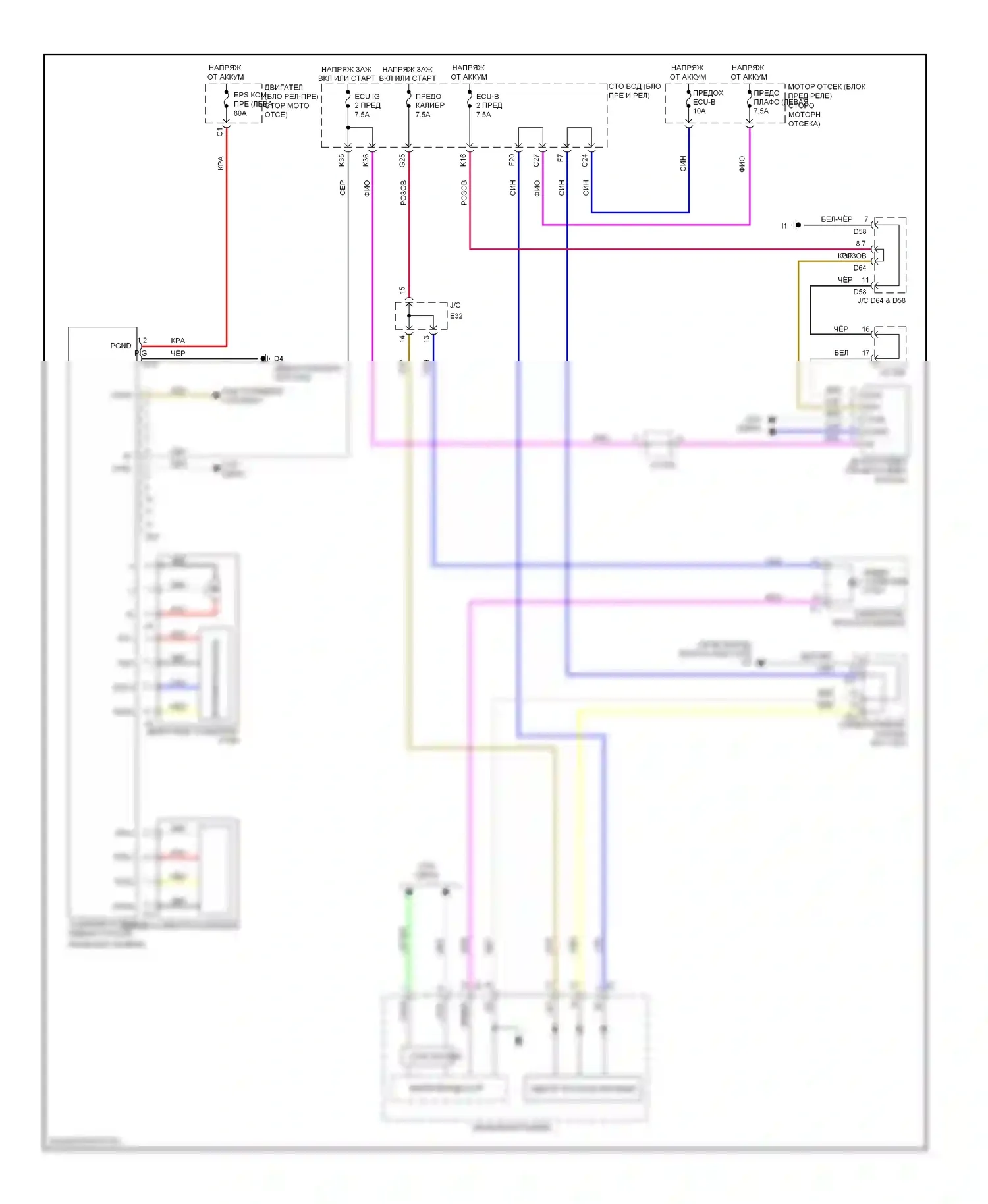 Venza Toyota I (2008-2012): Электросхема электроусилителя руля 
