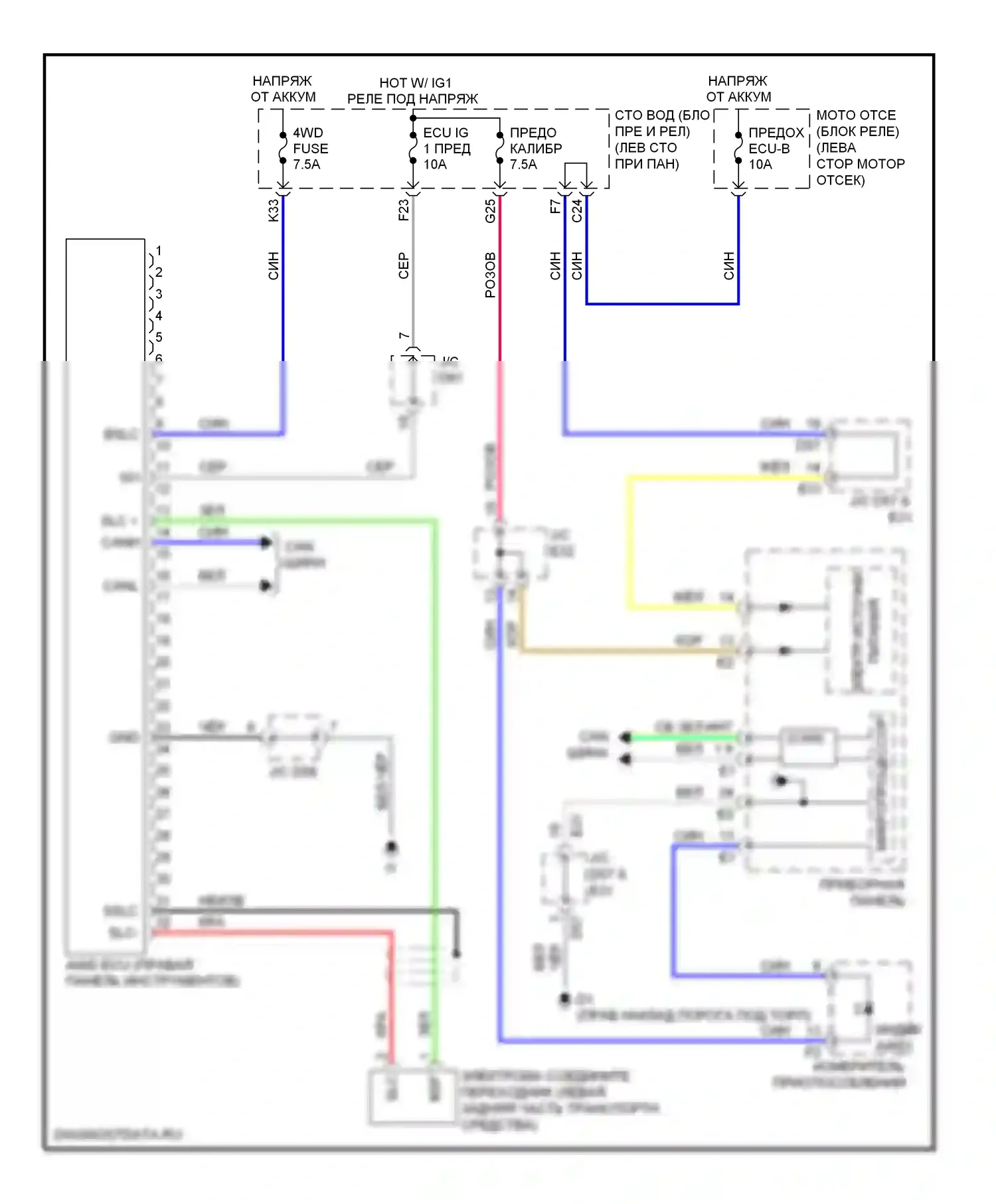 Venza Toyota I (2008-2012): 2.7l, 4wd электросхема 
