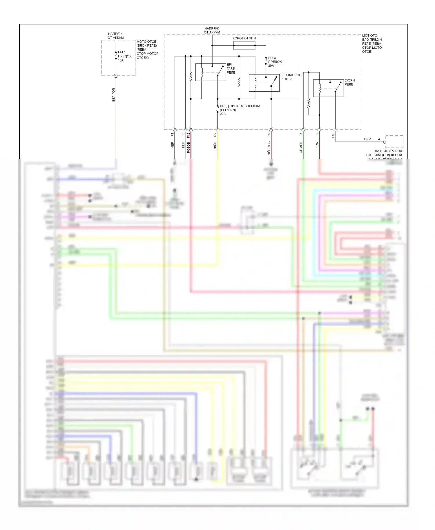 Venza Toyota I (2008-2012): 2.7l, электросхема соединений автоматической коробки передач (1 из 2) 