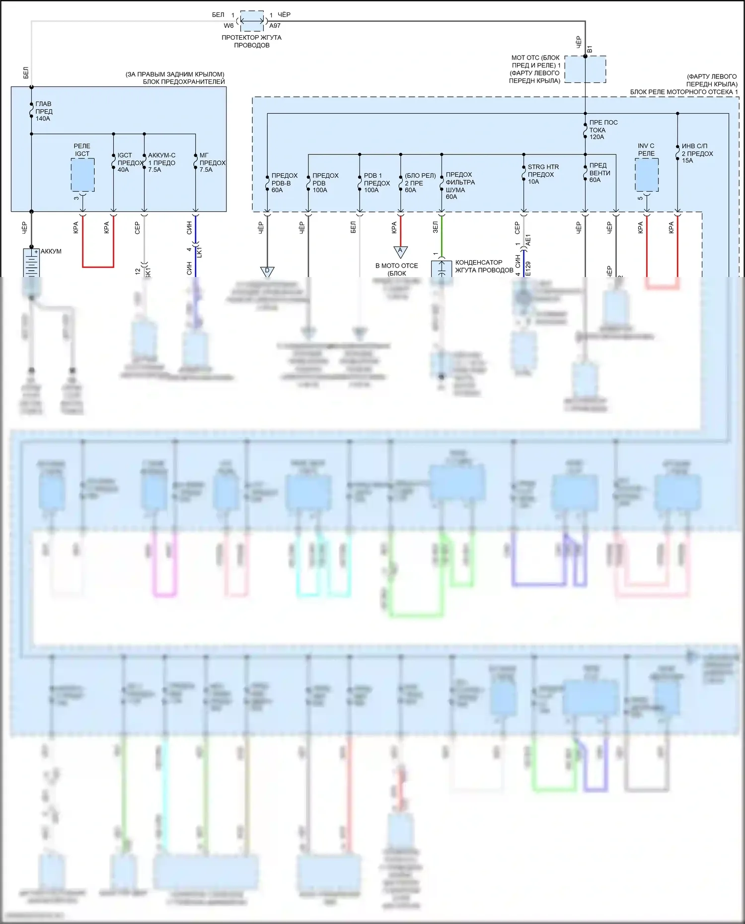 Venza Toyota II (2020-2024): Электросхема блока предохранителей реле (1 из 8) 