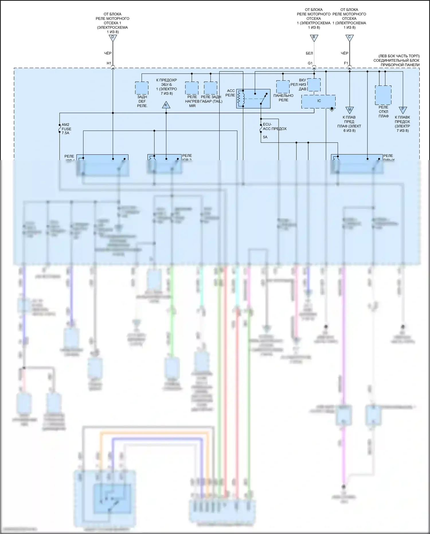 Venza Toyota II (2020-2024): Электросхема блока предохранителей реле (4 из 8) 