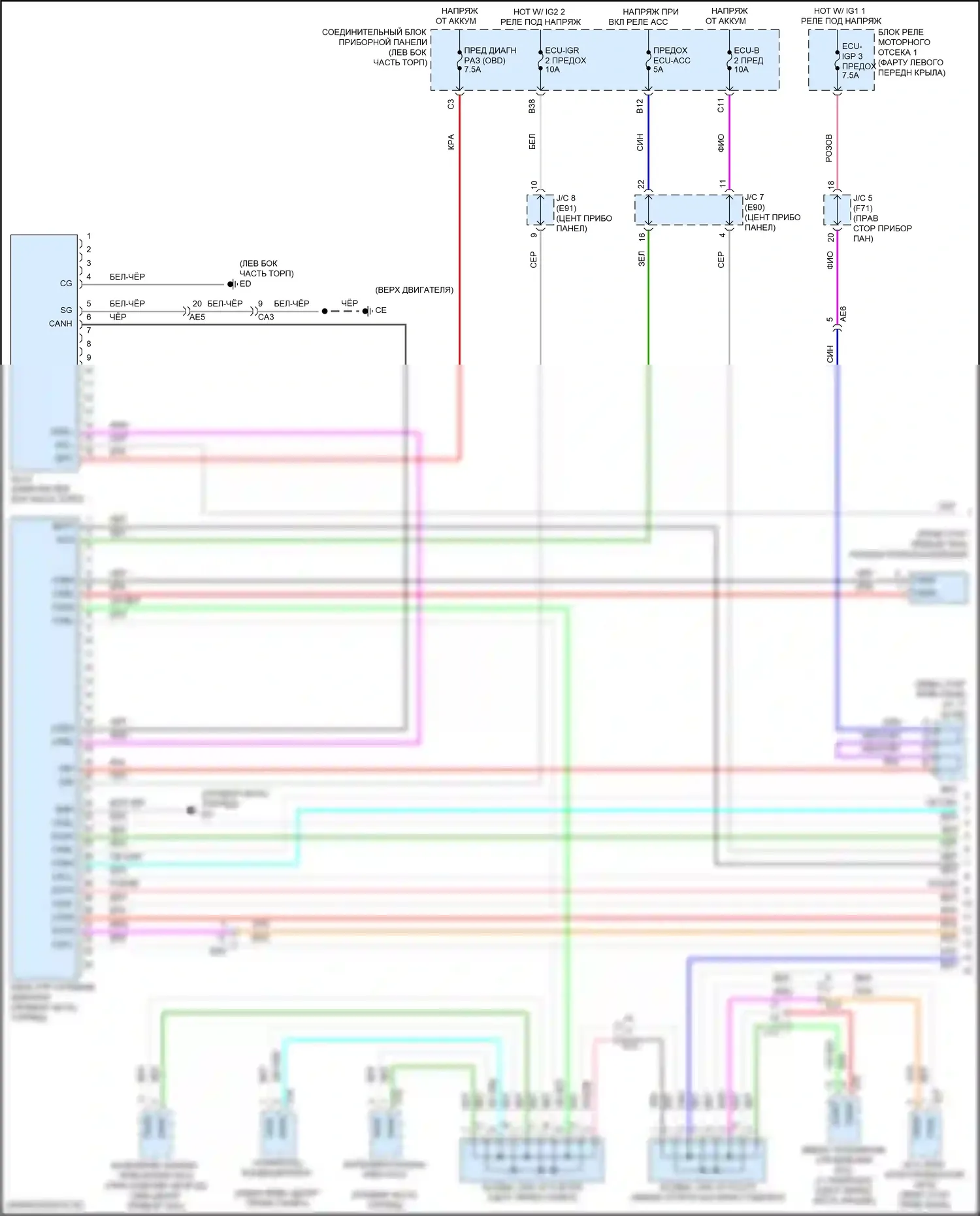 Venza Toyota II (2020-2024): Can шина электросхема (1 из 4) 