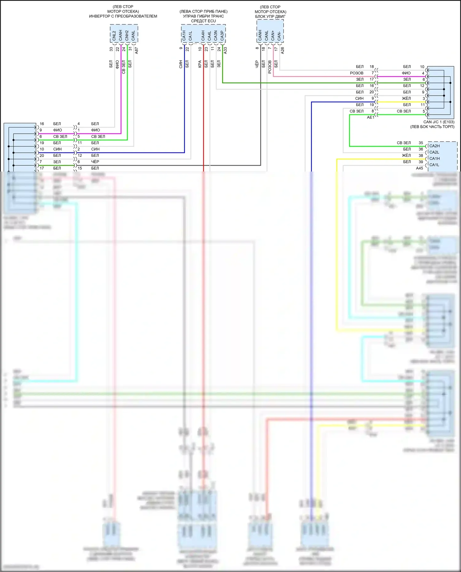 Venza Toyota II (2020-2024): Can шина электросхема (4 из 4) 