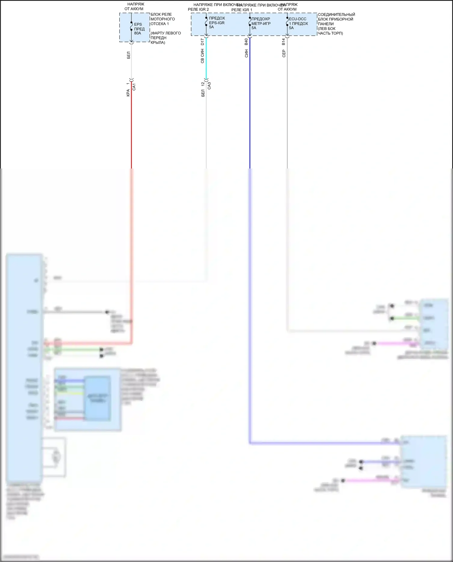 Venza Toyota II (2020-2024): Электросхема электроусилителя руля 