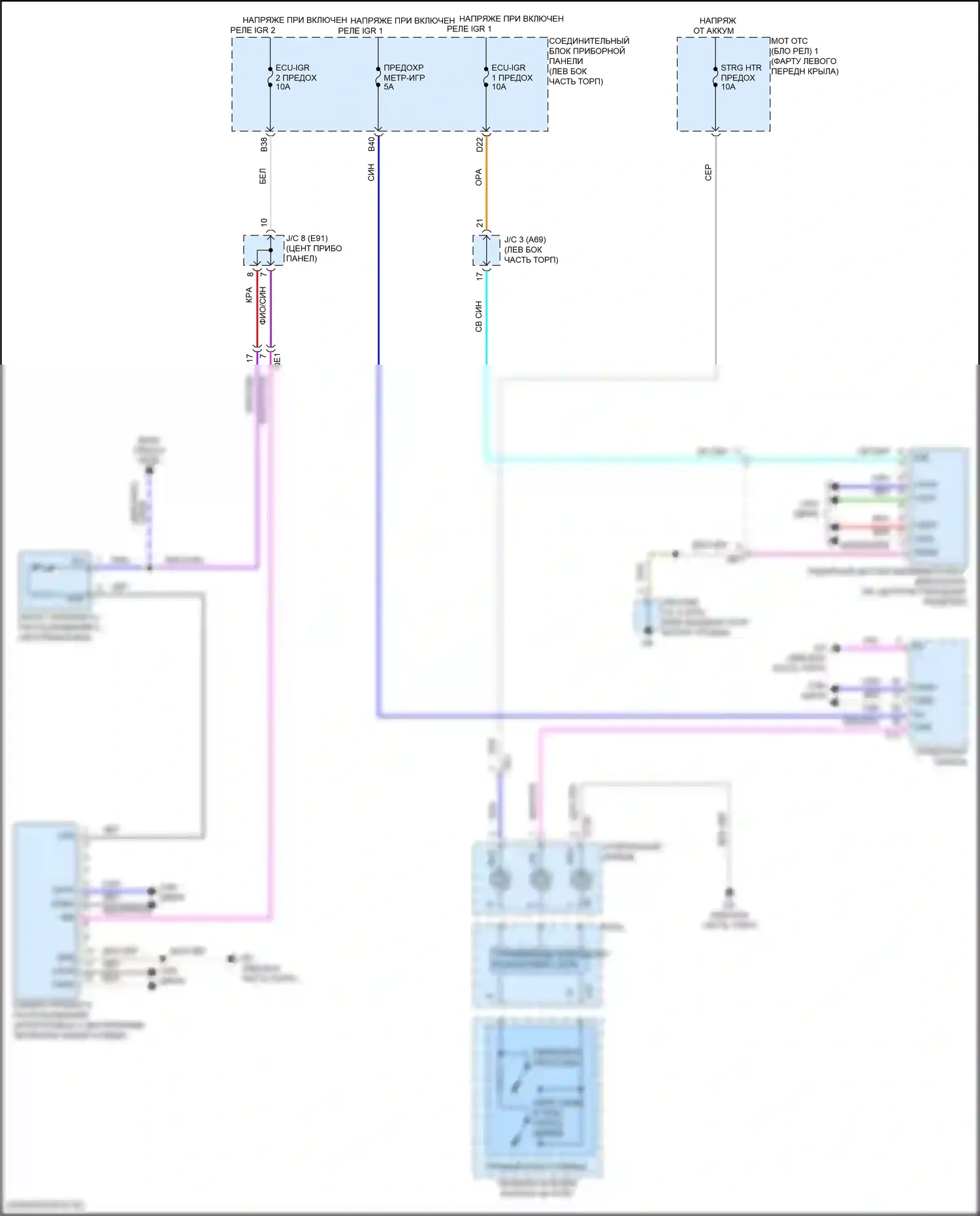 Venza Toyota II (2020-2024): Электросхема сигнализации о выезде с полосы движения 