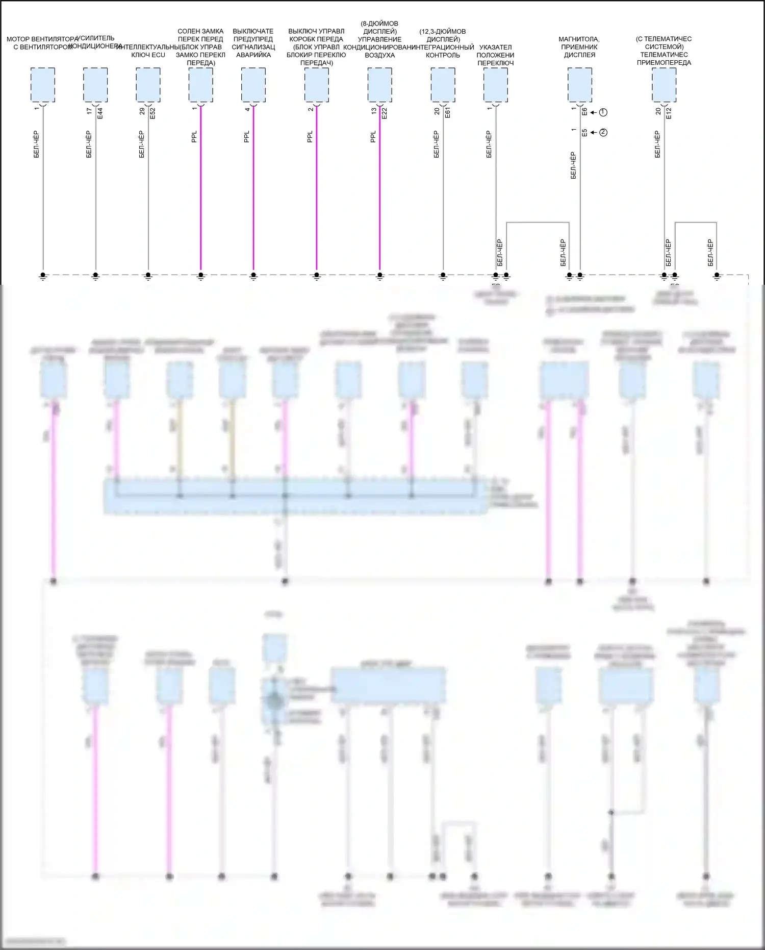 Venza Toyota II (2020-2024): Электросхема разводки массы (3 из 6) 
