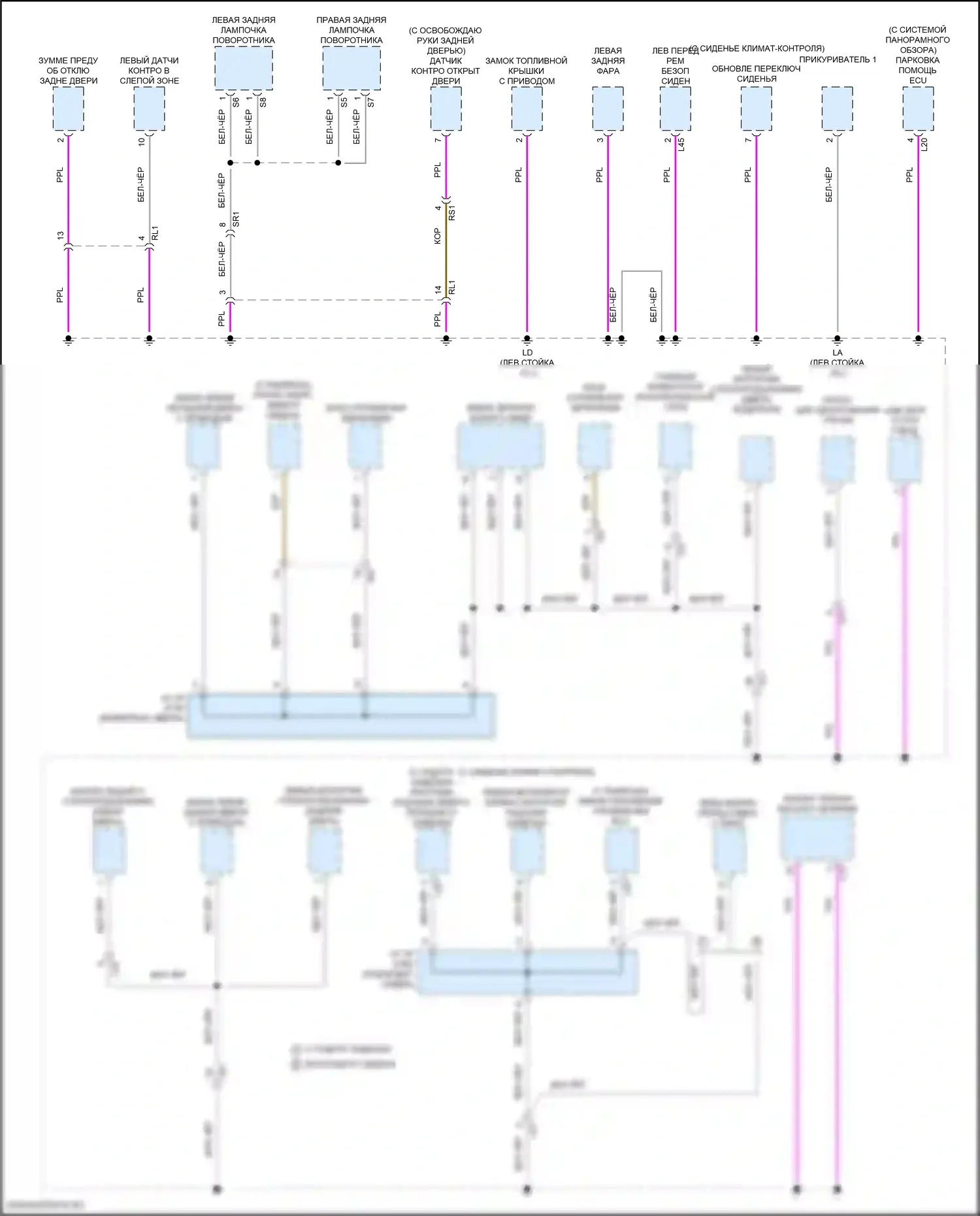 Venza Toyota II (2020-2024): Электросхема разводки массы (4 из 6) 