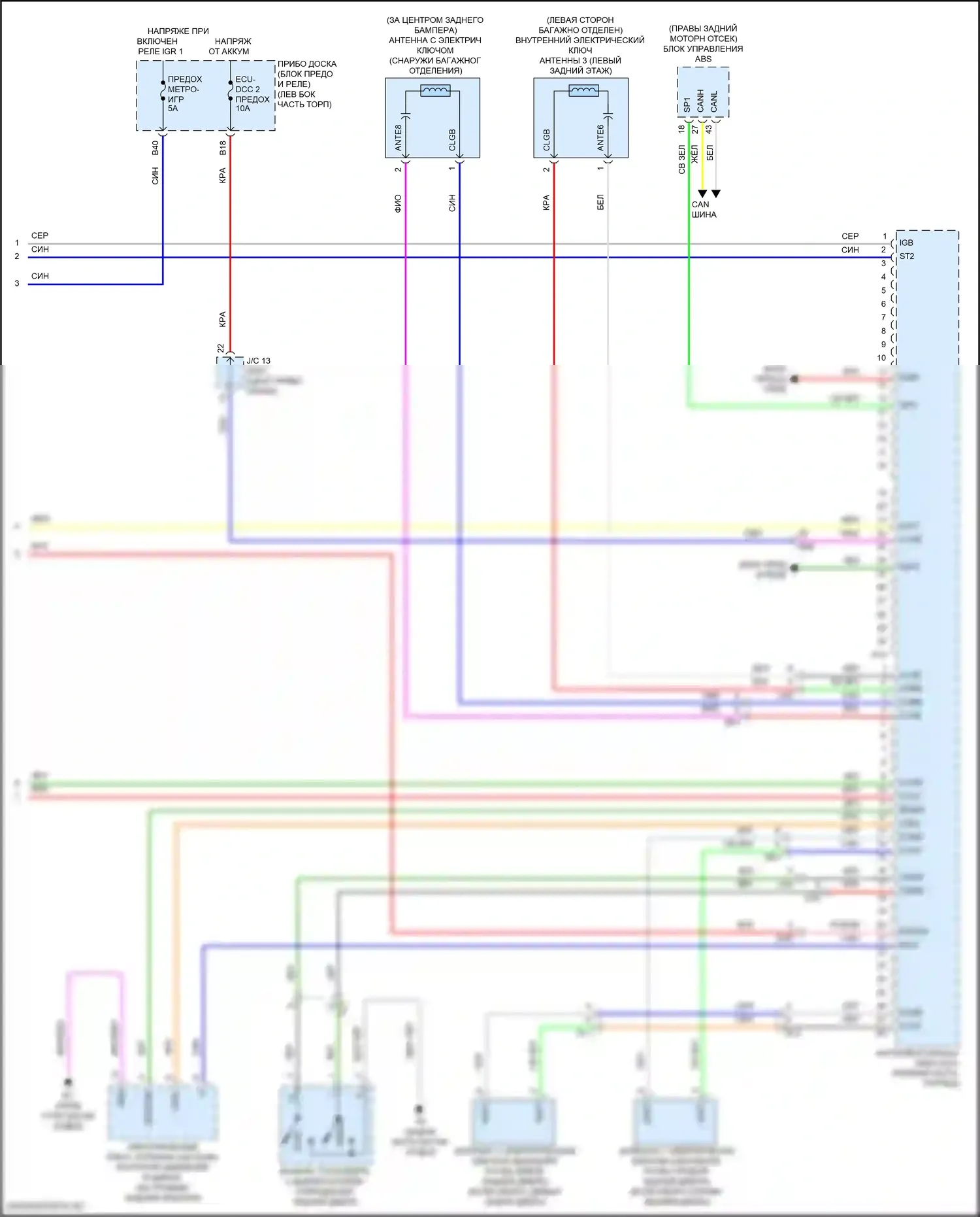 Venza Toyota II (2020-2024): Электросхема центрального замка (6 из 6) 