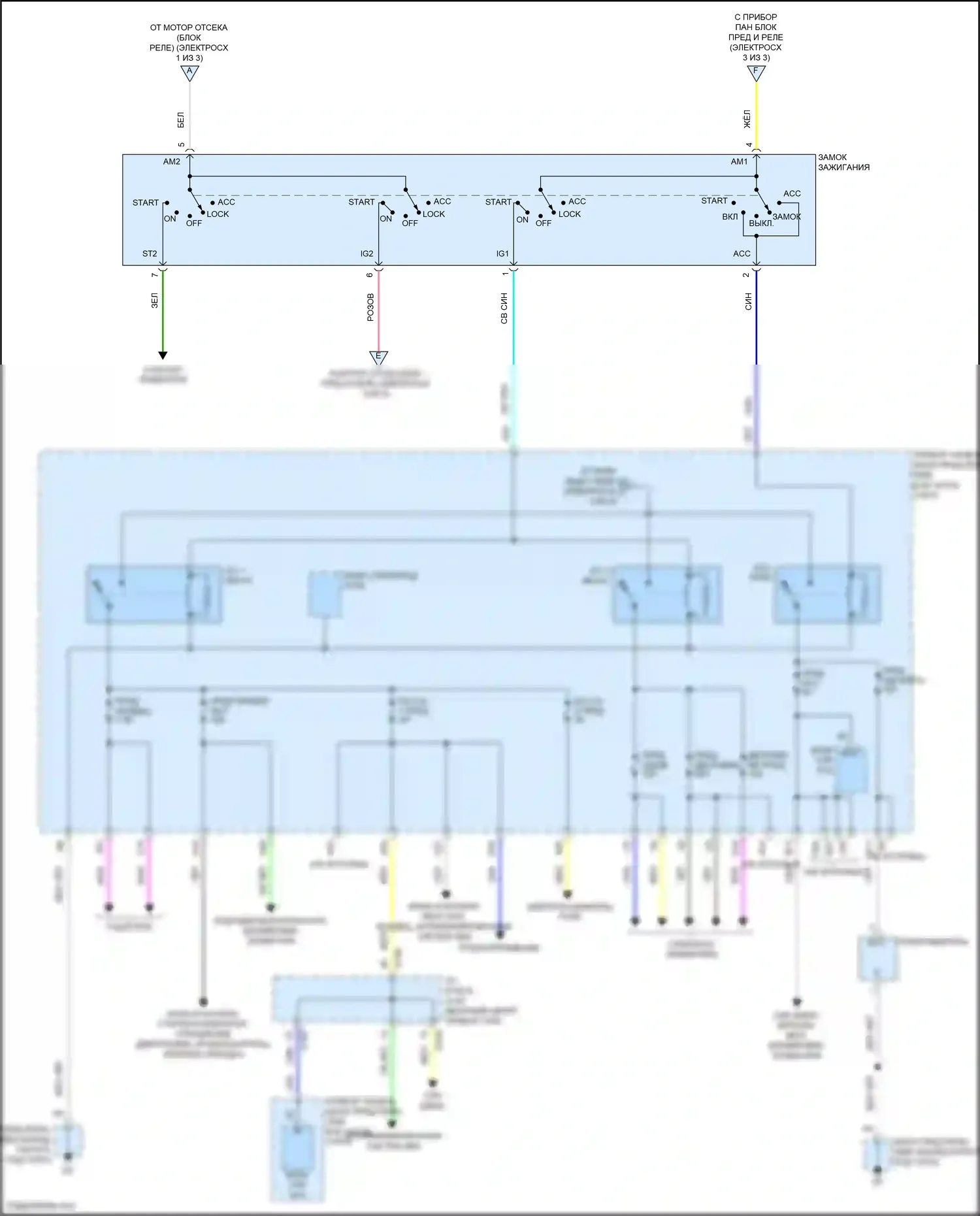 Yaris Toyota DJ/DL (2016-2020): Электросхема блока предохранителей реле (2 из 3) 