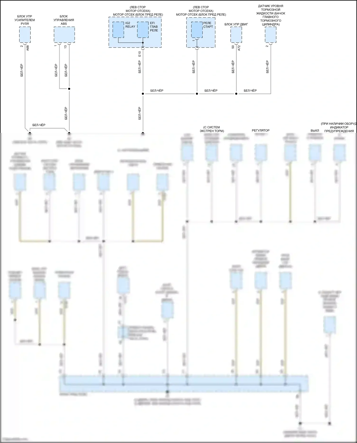 Yaris Toyota DJ/DL (2016-2020): Электросхема точек подключения масс (2 из 3) 