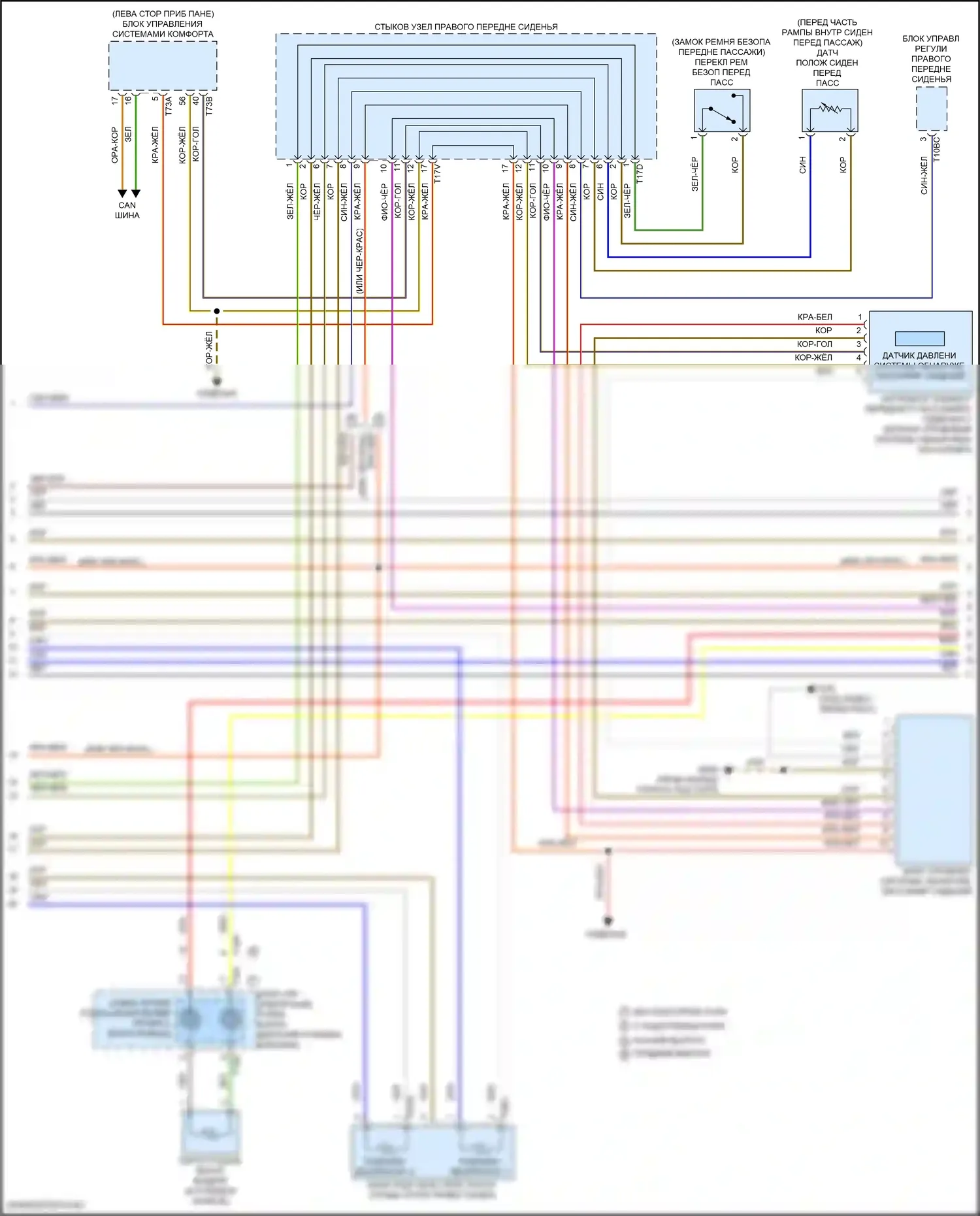 Arteon R Volkswagen I (2020-2024): Электросхема подушек безопасности (2 из 4) 