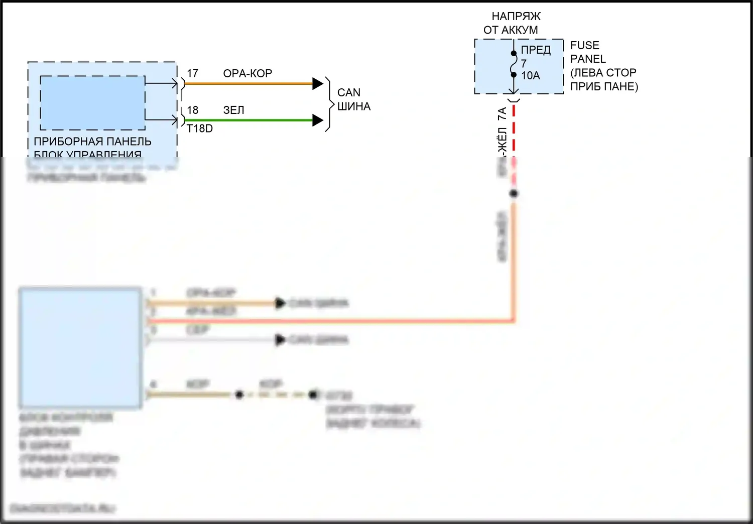 Arteon R Volkswagen I (2020-2024): Электросхема контроля давления в шинах 