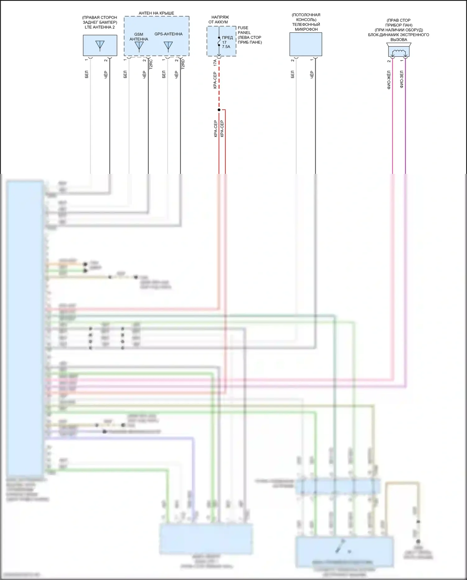 Arteon R Volkswagen I (2020-2024): Электросхема экстренного вызова 