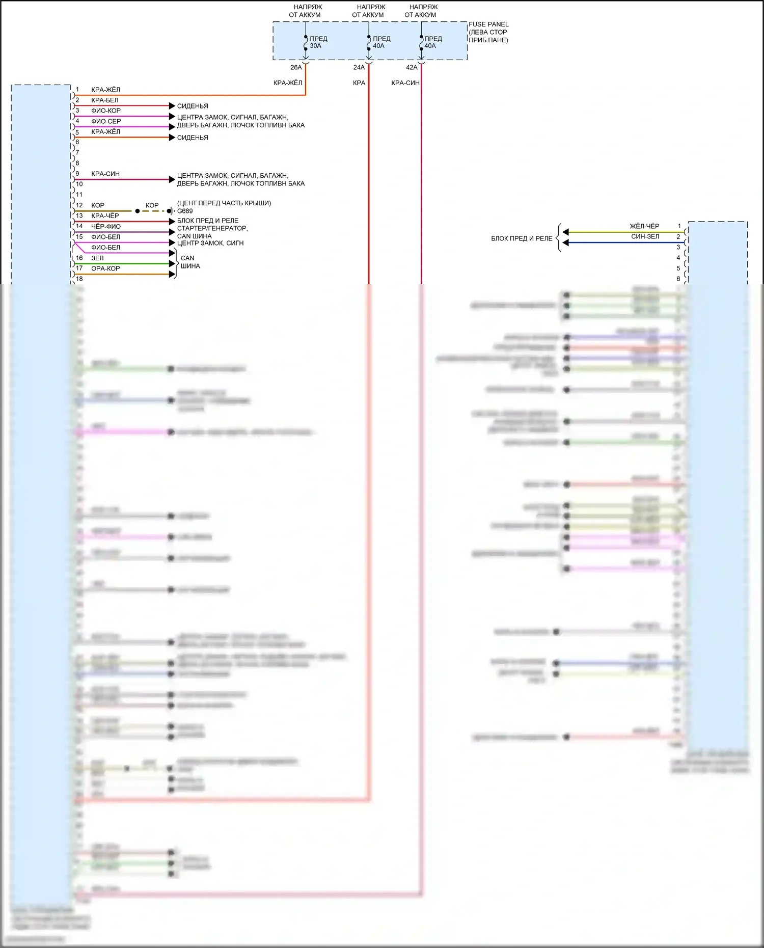 Arteon Volkswagen I рестайлинг (2020-2024): Электросхема блока управления системами комфорта (1 из 2) 