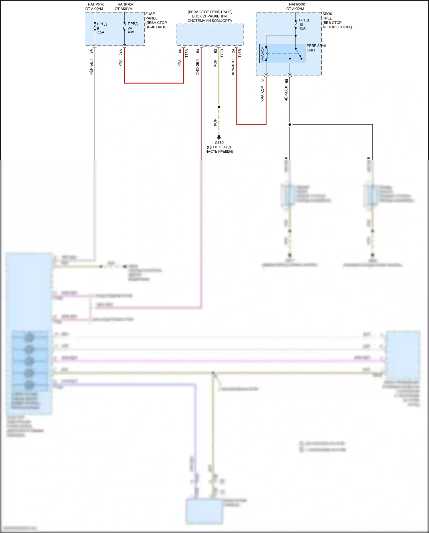 Arteon Volkswagen I рестайлинг (2020-2024): Электросхема клаксона 