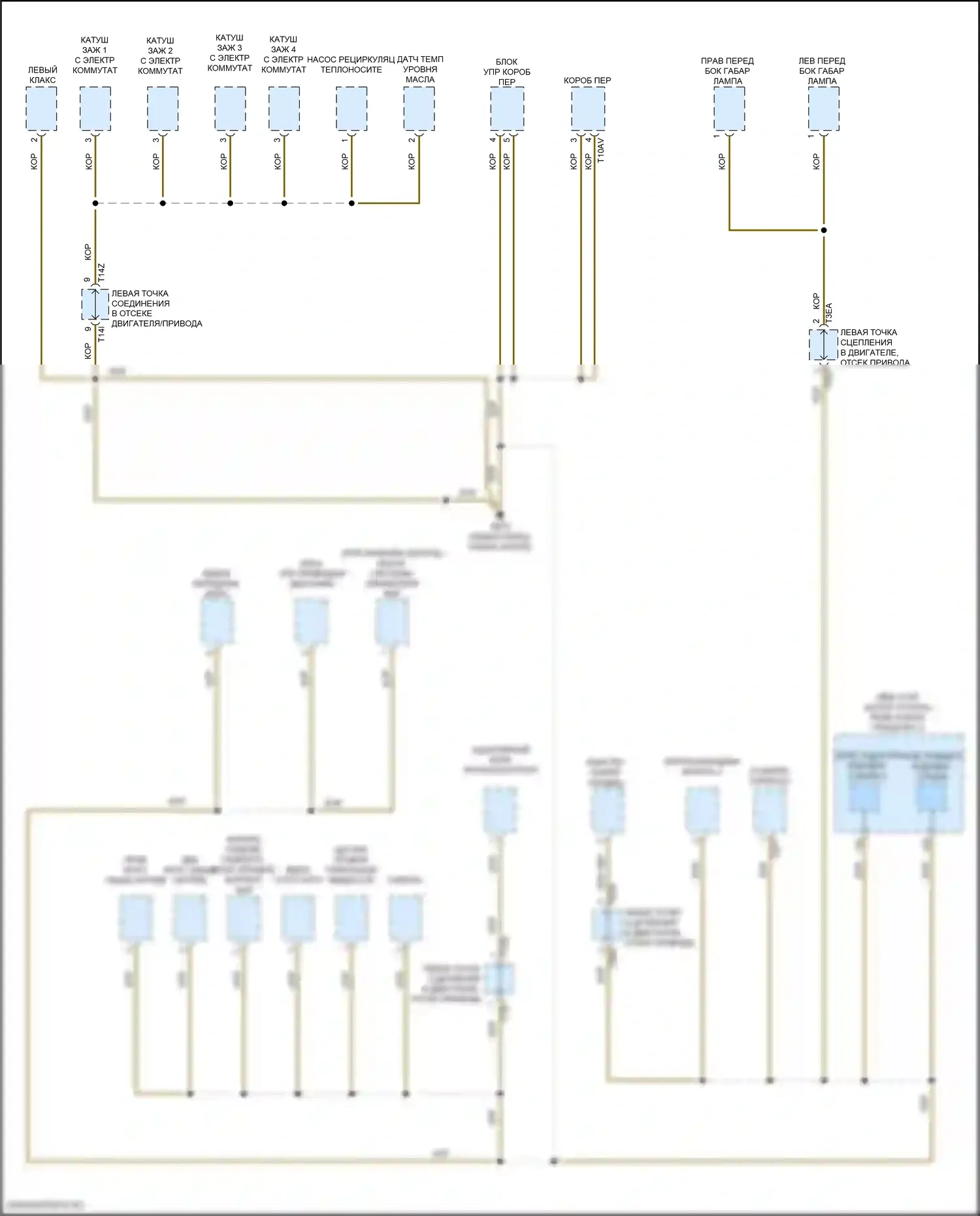 Arteon Volkswagen I рестайлинг (2020-2024): Электросхема разводки массы (2 из 6) 