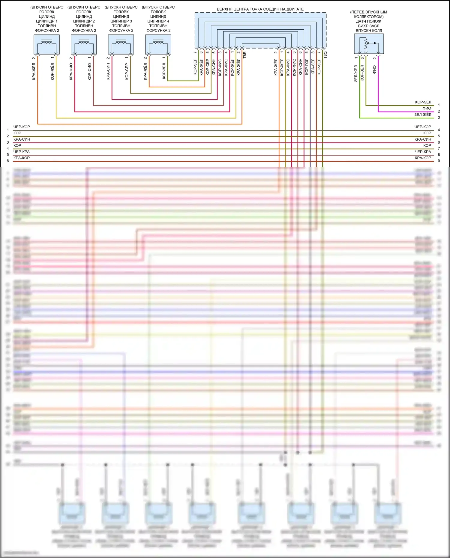 Atlas Cross Sport Volkswagen I (2019-2023): Электросхема двигателя 2.0л турбо (5 из 8) 