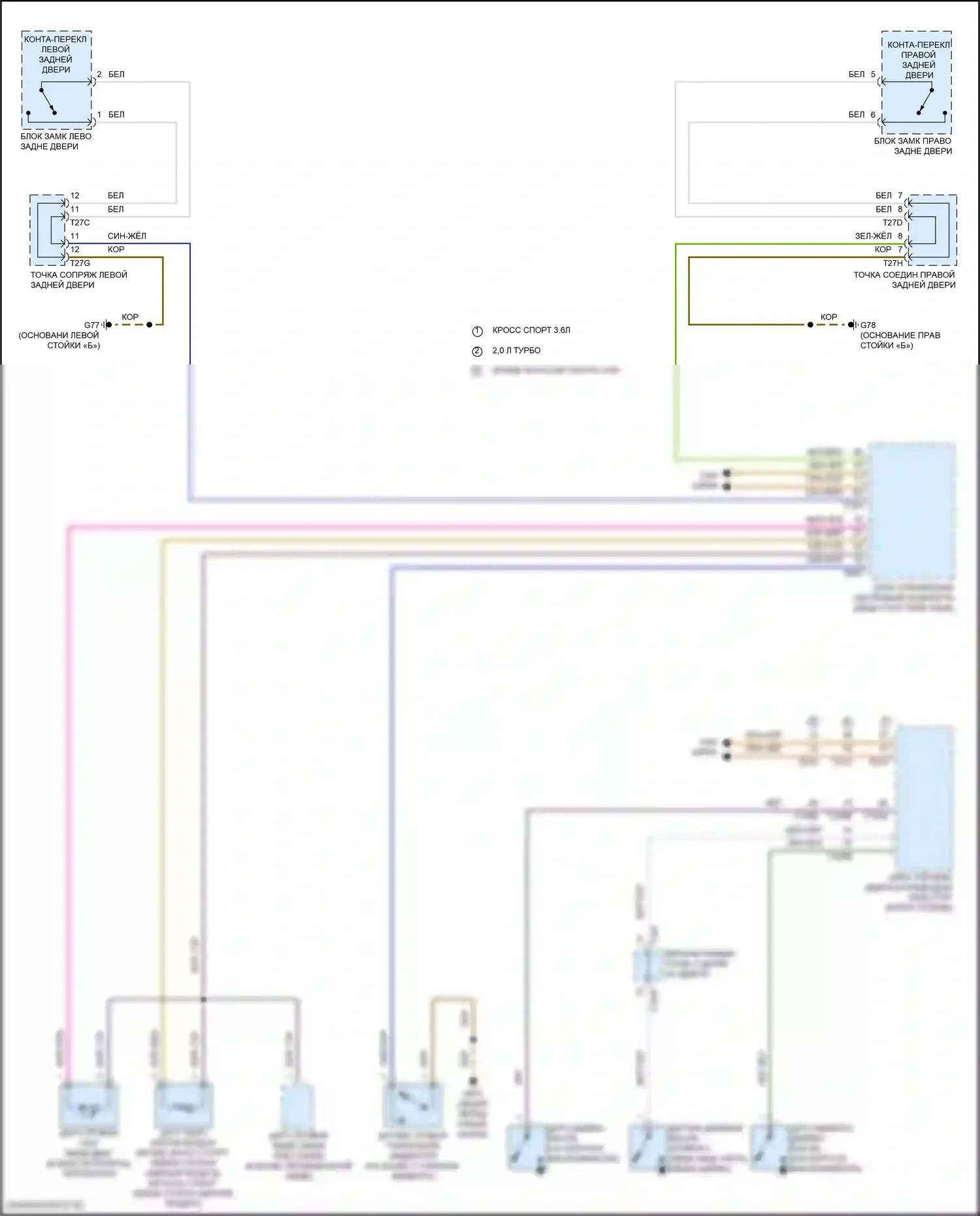 Atlas Cross Sport Volkswagen I (2019-2023): Электросхема приборной панели (2 из 2) 