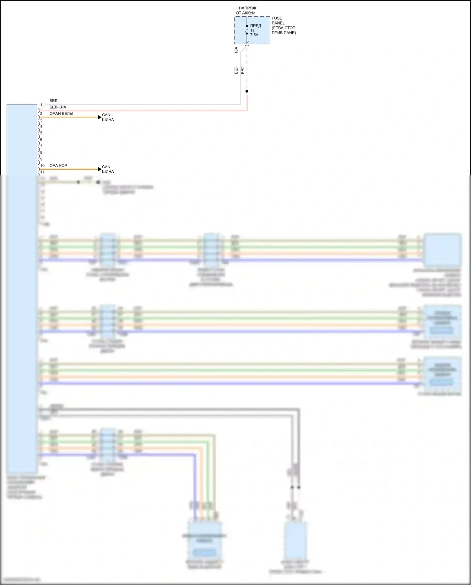 Atlas Cross Sport Volkswagen I (2019-2023): Электросхема периферийной камеры 