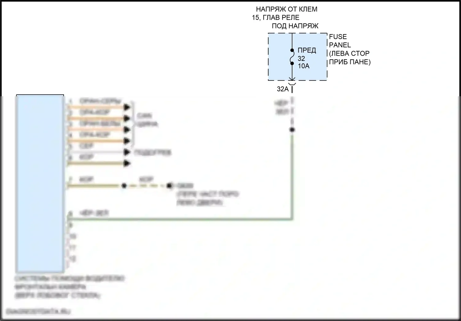 Atlas Cross Sport Volkswagen I (2019-2023): Электросхема сигнализации о выезде с полосы движения 