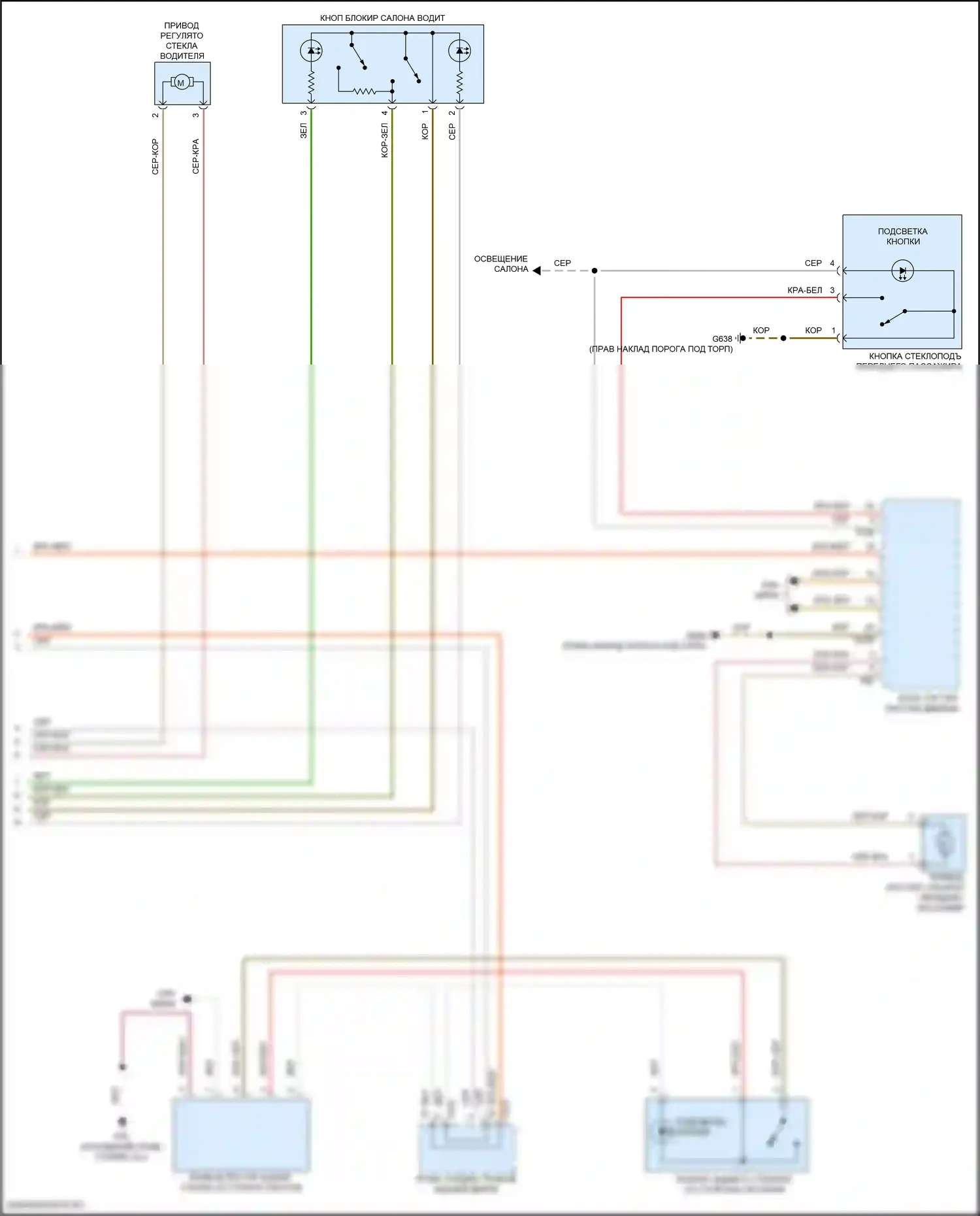 Atlas Cross Sport Volkswagen I (2019-2023): Электросхема стеклоподъемников (2 из 2) 