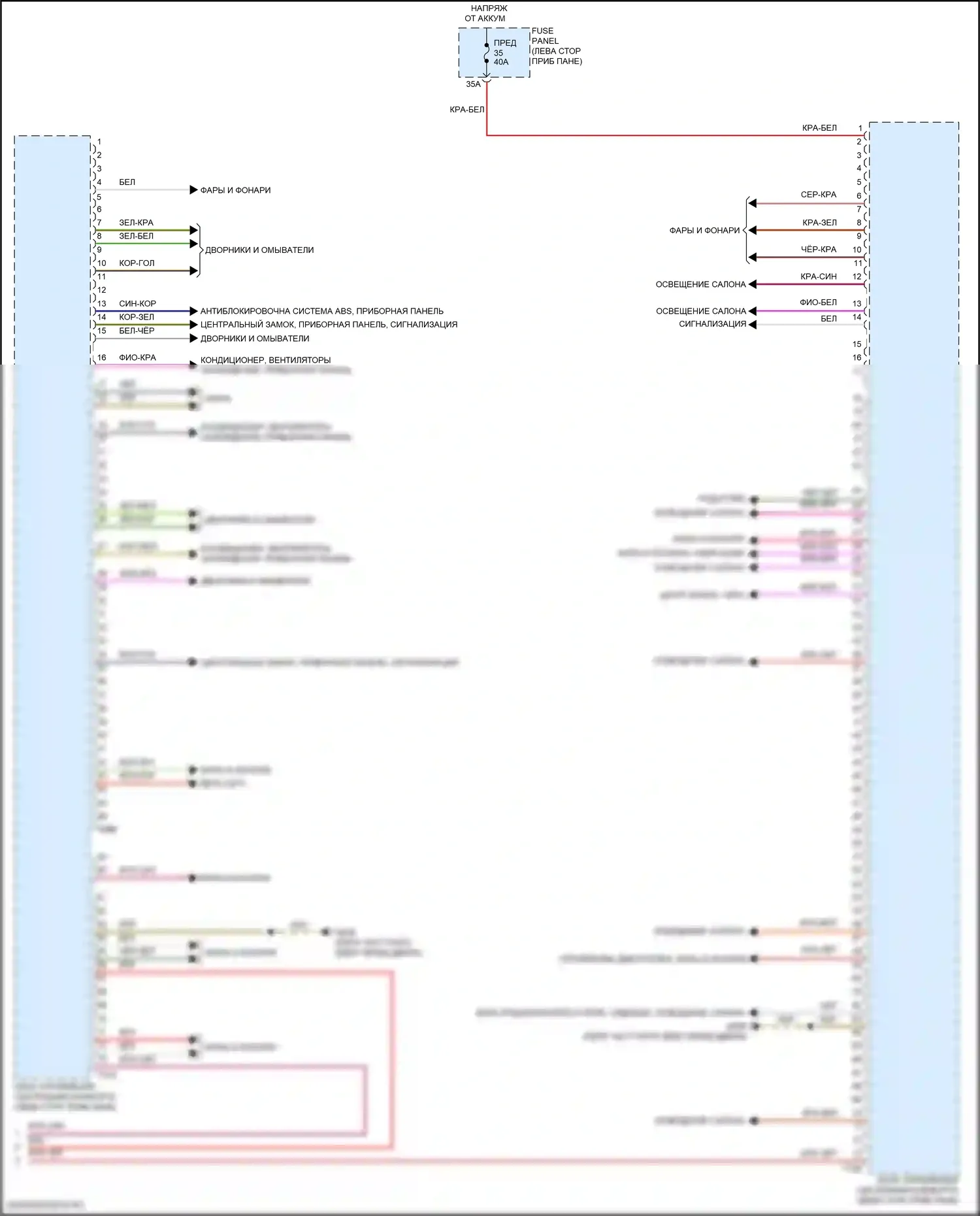 Atlas Volkswagen I рестайлинг 2 (2023-2024): Электросхема блока управления системами комфорта (2 из 2) 