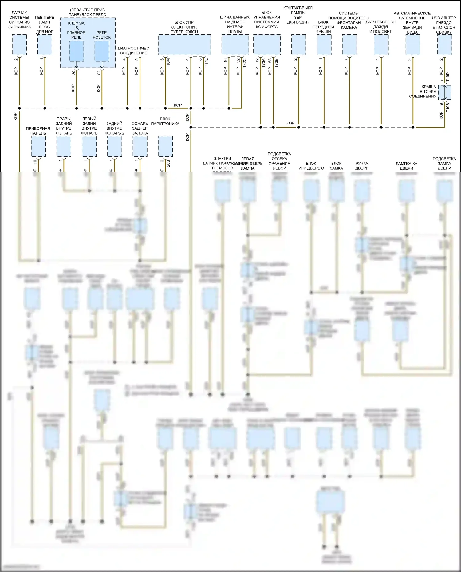 Atlas Volkswagen I рестайлинг 2 (2023-2024): Электросхема точек подключения масс (2 из 4) 