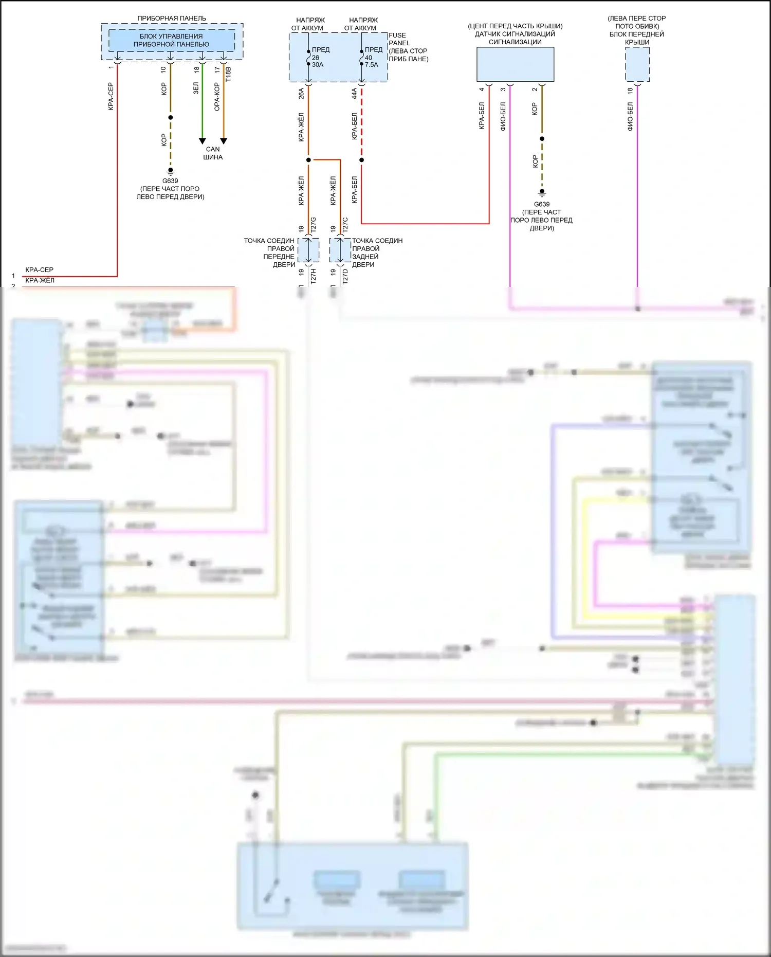Atlas Volkswagen I рестайлинг 2 (2023-2024): Электросхема центрального замка (2 из 3) 