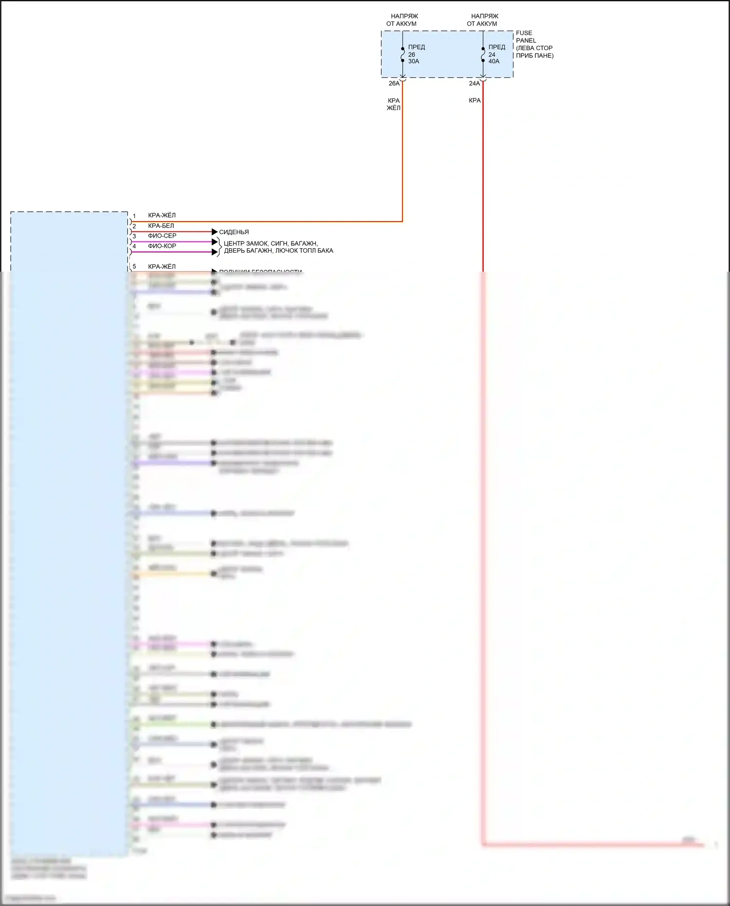 Atlas Volkswagen I рестайлинг (2020-2023): Электросхема блока управления системами комфорта (1 из 2) 