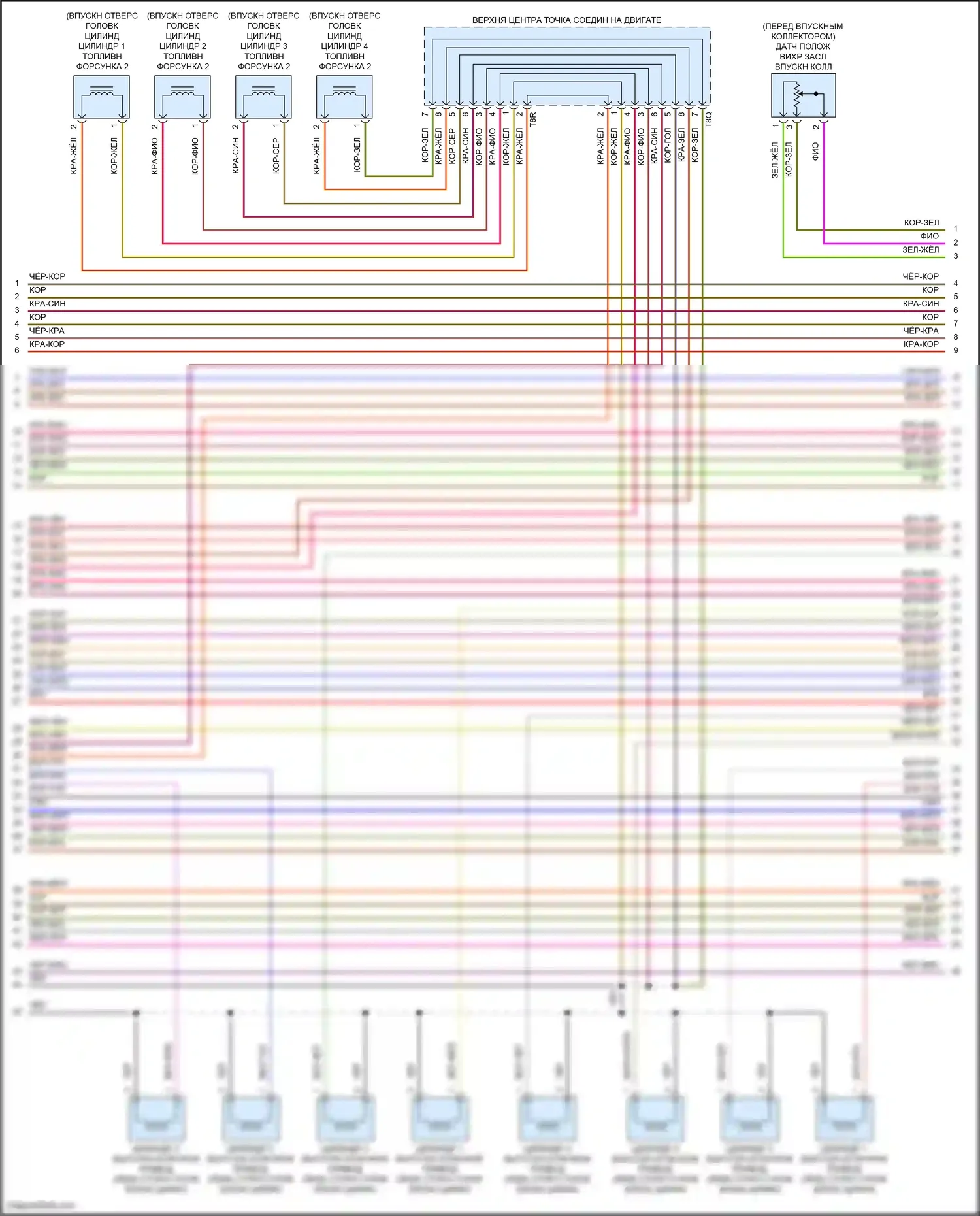 Atlas Volkswagen I рестайлинг (2020-2023): Электросхема двигателя 2.0л турбо (5 из 8) 
