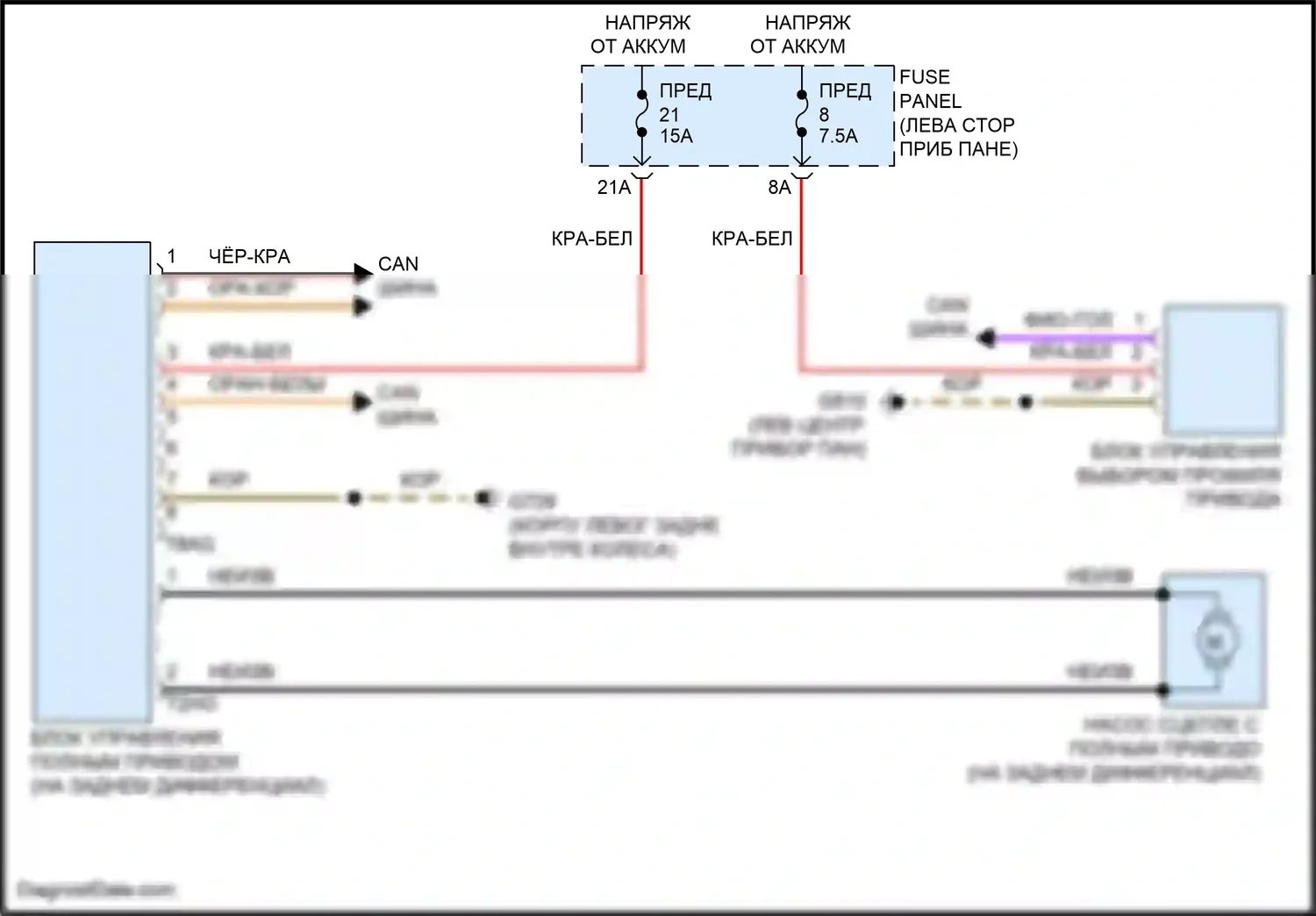 Atlas Volkswagen I рестайлинг (2020-2023): Электросхема awd 