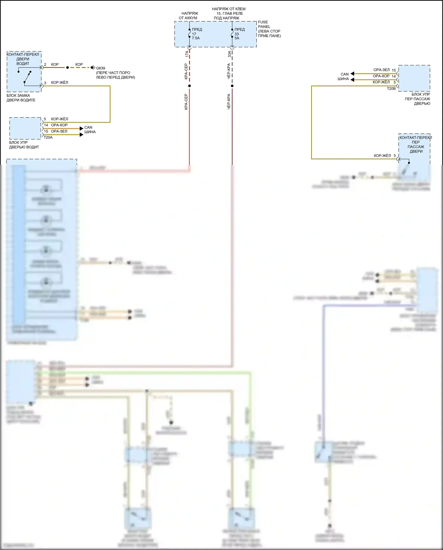 Atlas Volkswagen I рестайлинг (2020-2023): Электросхема утора 