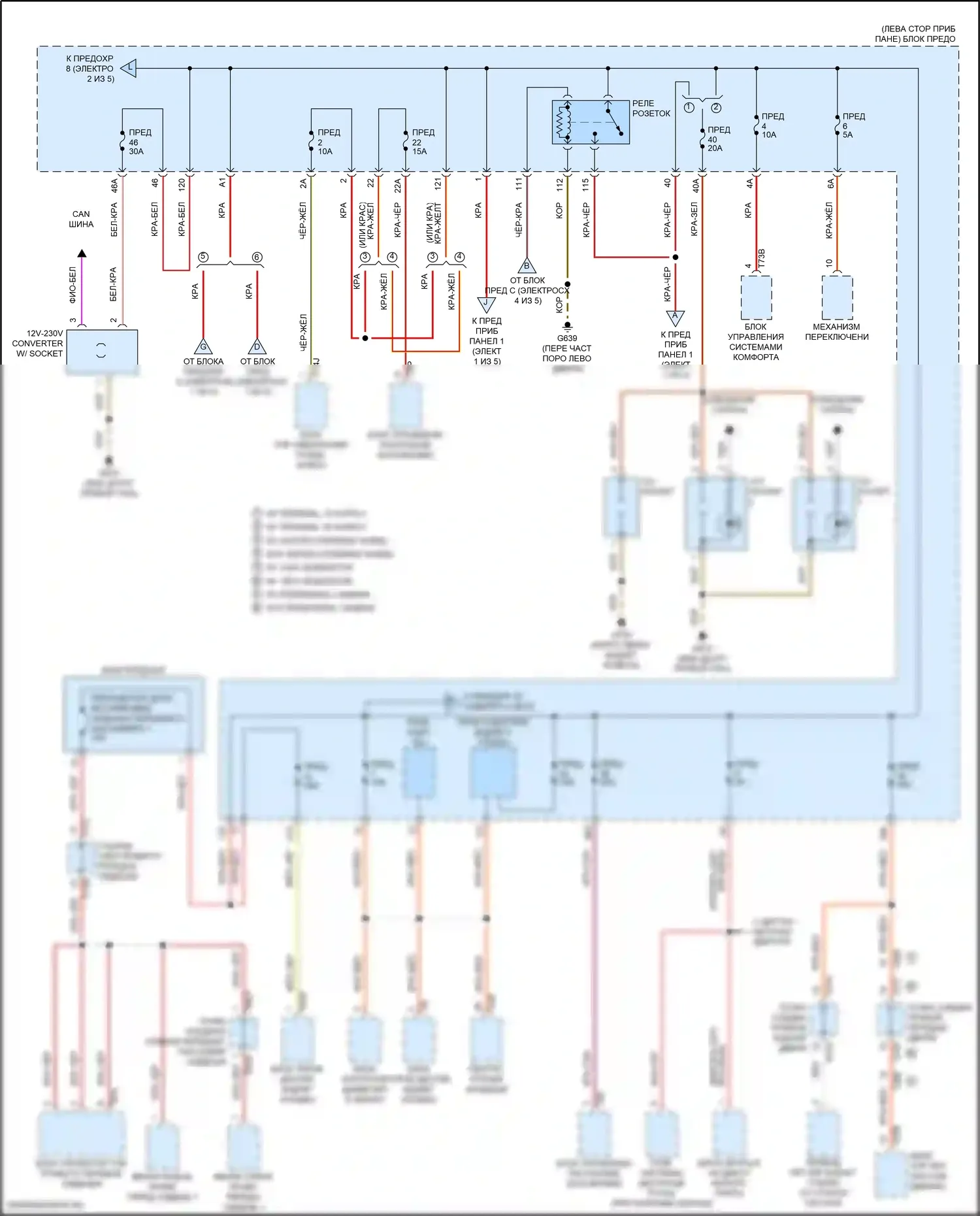 Atlas Volkswagen I (2017-2020): Электросхема блока предохранителей реле (3 из 5) 